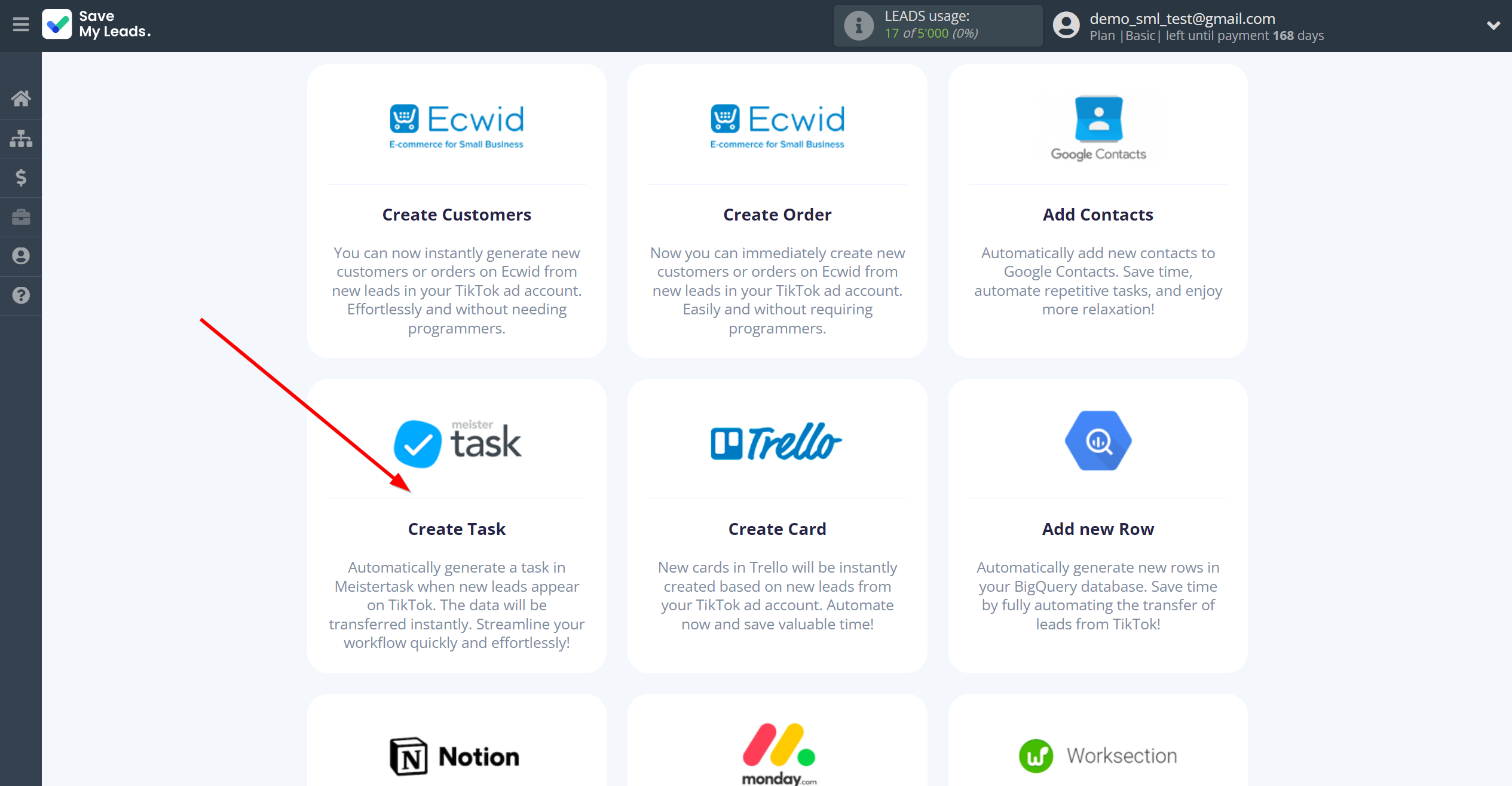 How to Connect TikTok with MeisterTask | Data Destination system selection How to Connect TikTok with MeisterTask | Data Destination system selection