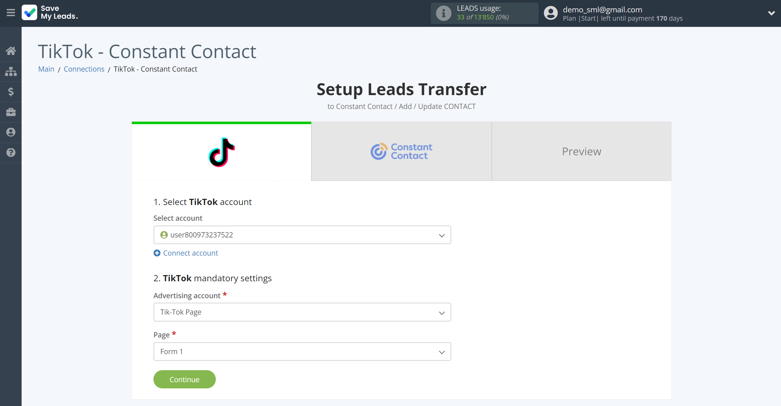 How to Connect TikTok with Constant Contact | Data Source account connection How to Connect TikTok with Constant Contact | Data Source account connection