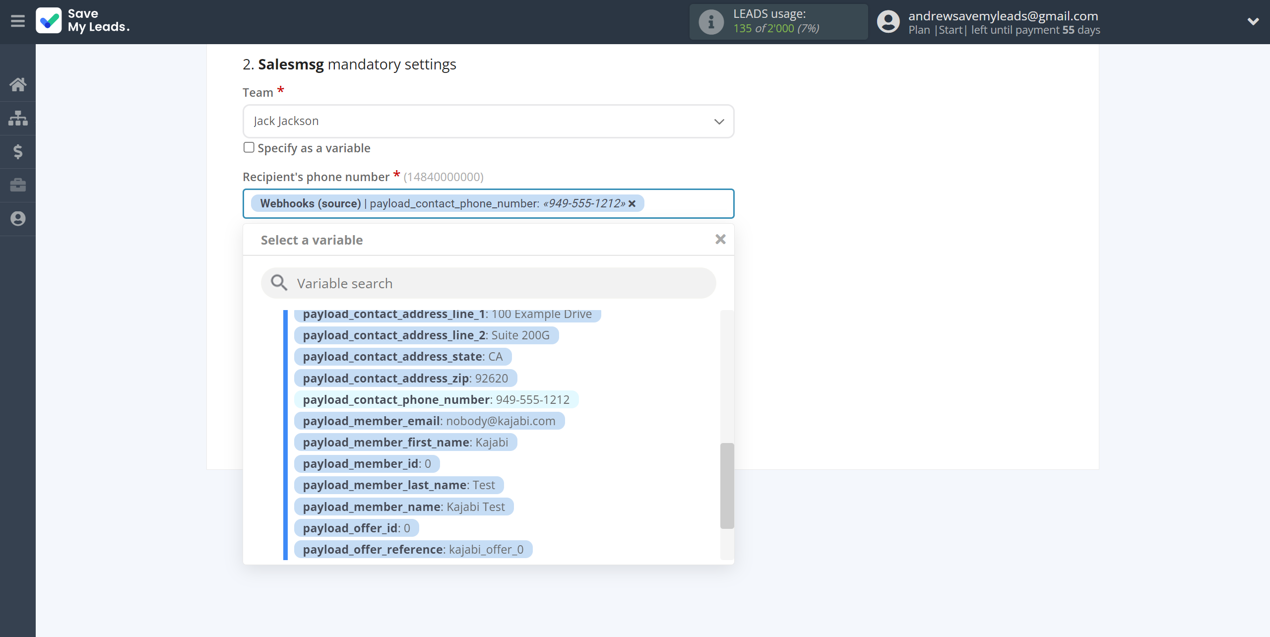 How to Connect Webhooks with Salesmsg | Assigning fields How to Connect Webhooks with Salesmsg | Assigning fields