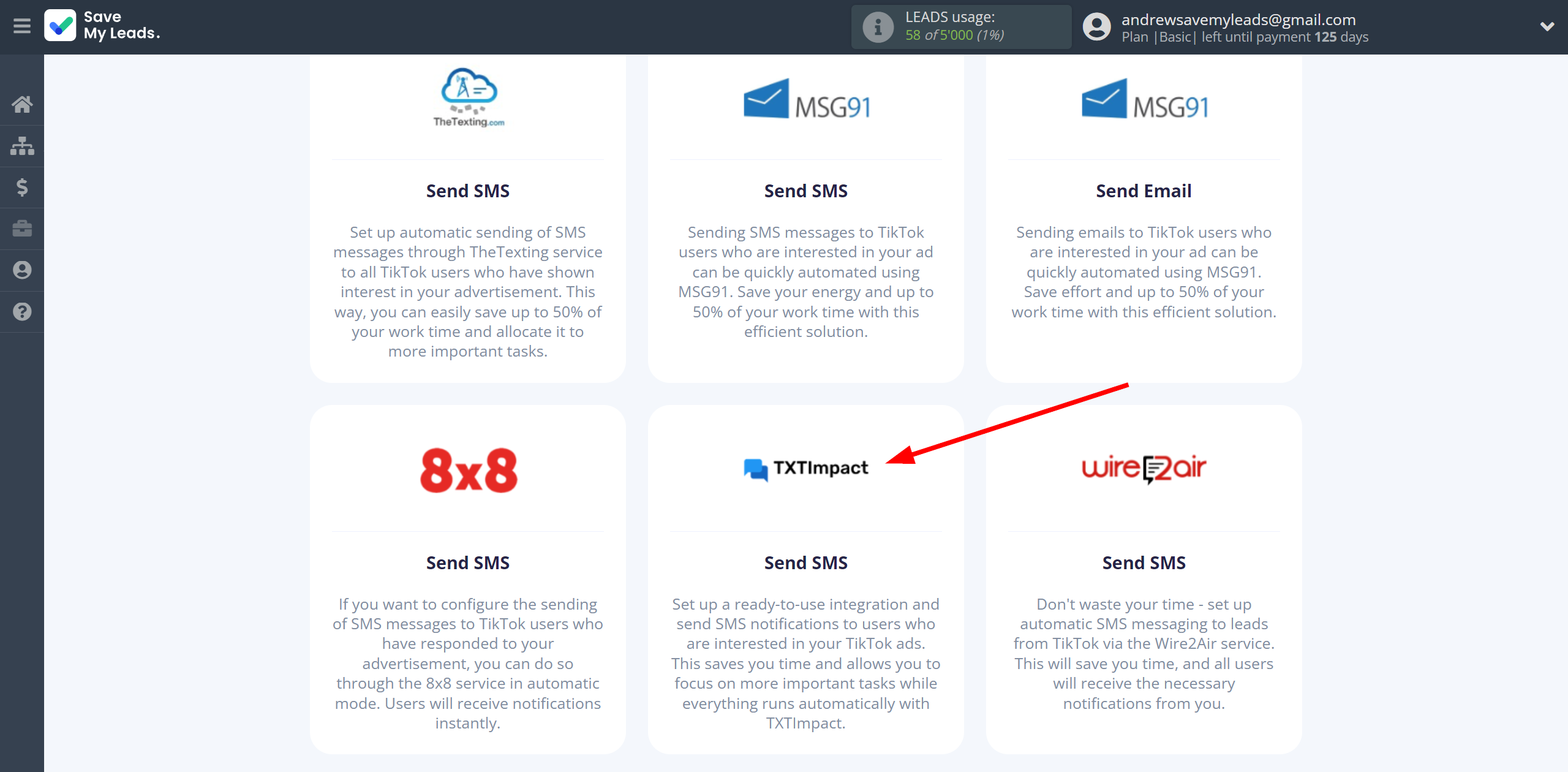 How to Connect TikTok with TXTImpact | Data Destination system selection How to Connect TikTok with TXTImpact | Data Destination system selection