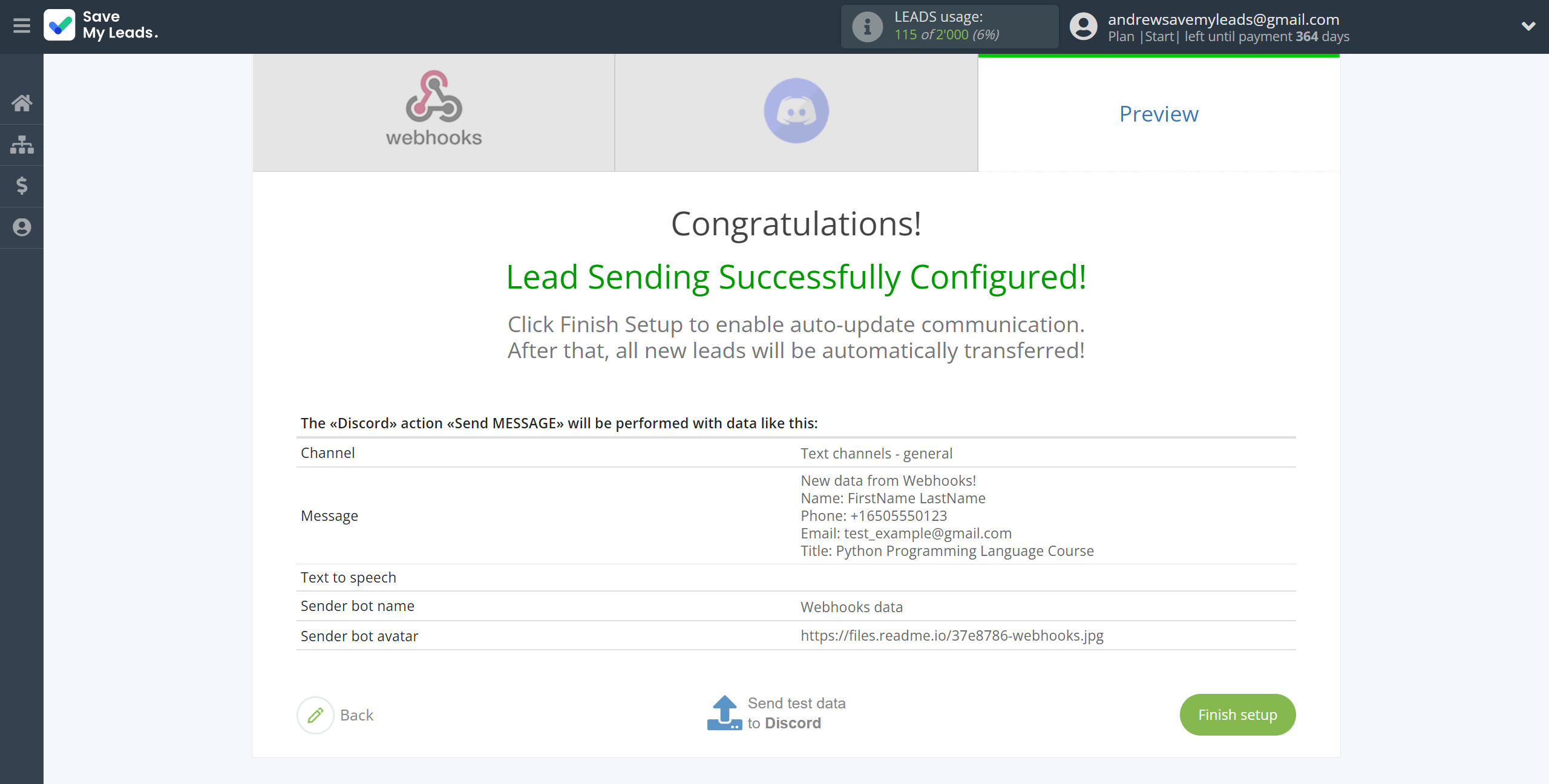 How to Connect Webhooks with Discord | Test data How to Connect Webhooks with Discord | Test data