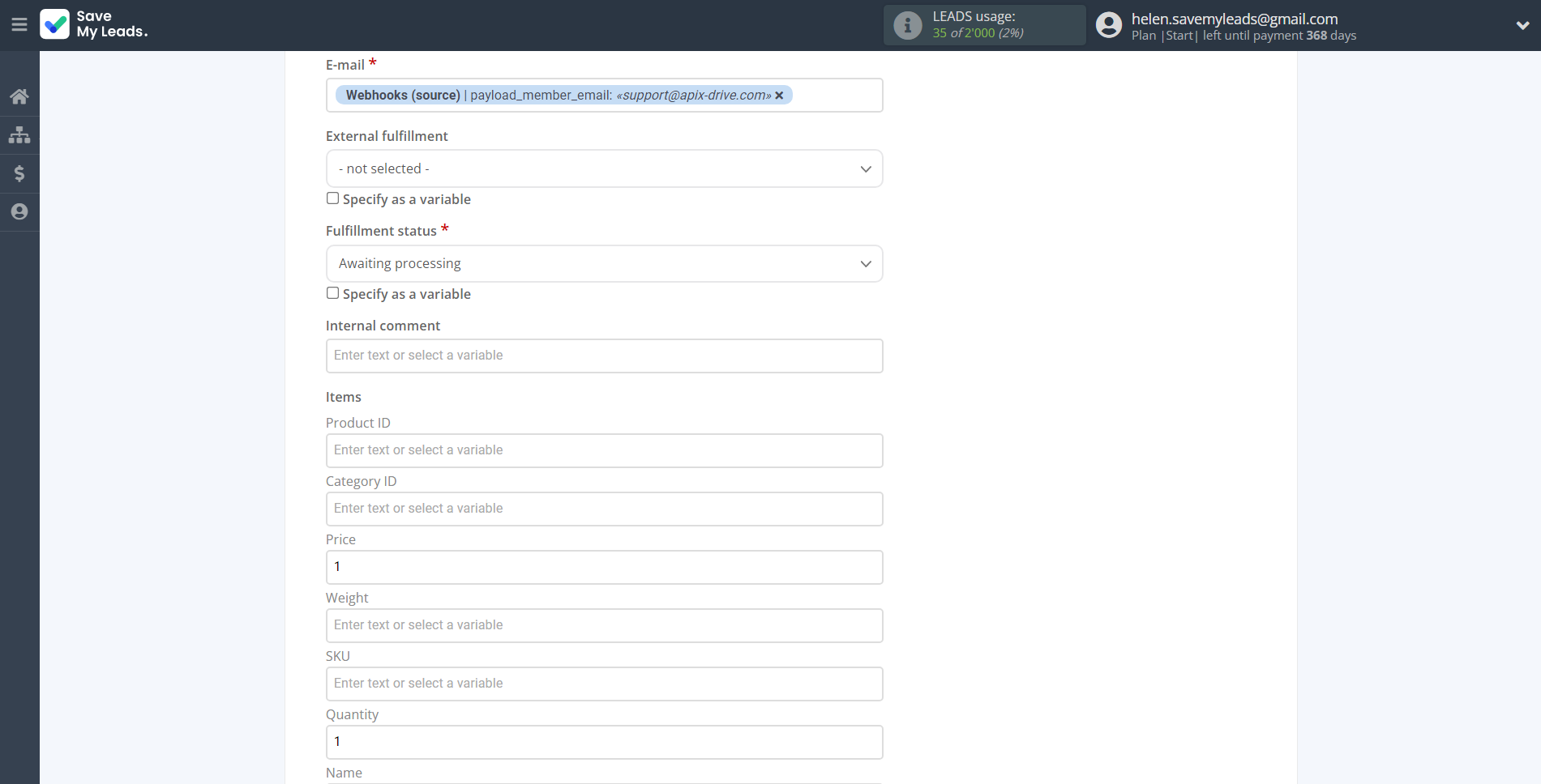 How to Connect Webhooks with Ecwid Create Order | Assigning fields How to Connect Webhooks with Ecwid Create Order | Assigning fields