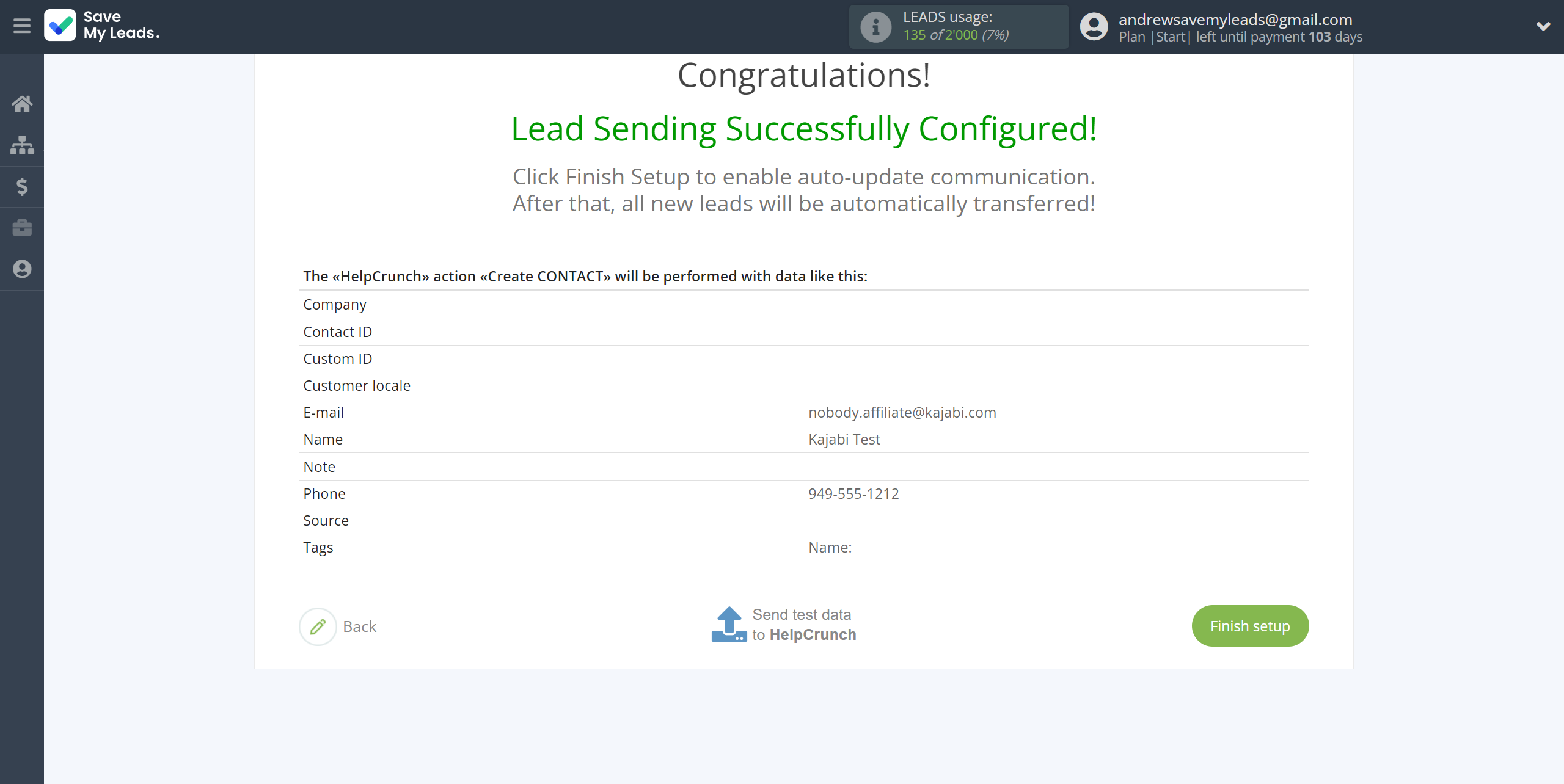 How to Connect Webhooks with HelpCrunch Create Contacts | Test data How to Connect Webhooks with HelpCrunch Create Contacts | Test data