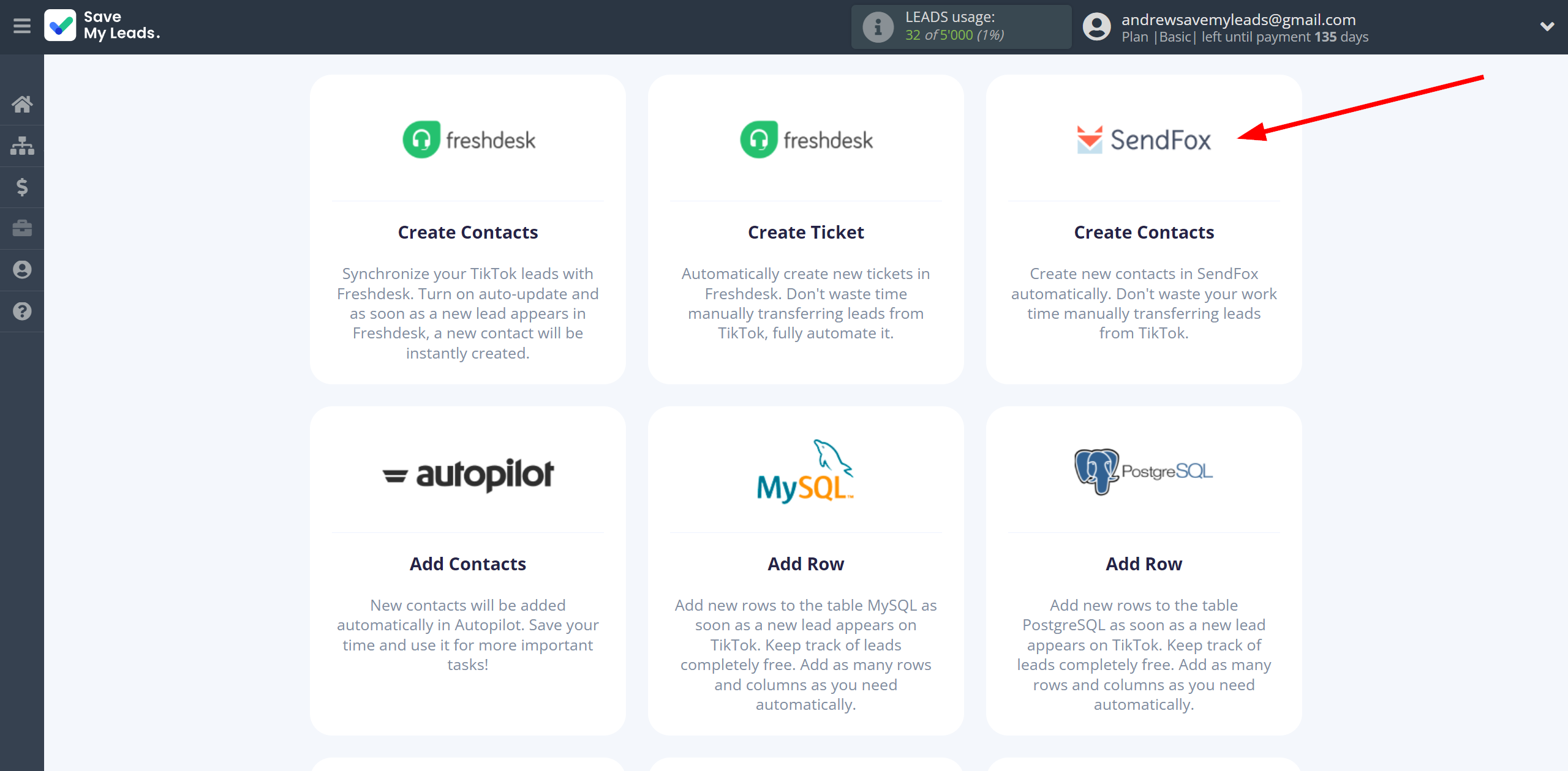 How to Connect TikTok with SendFox | Data Destination system selection How to Connect TikTok with SendFox | Data Destination system selection