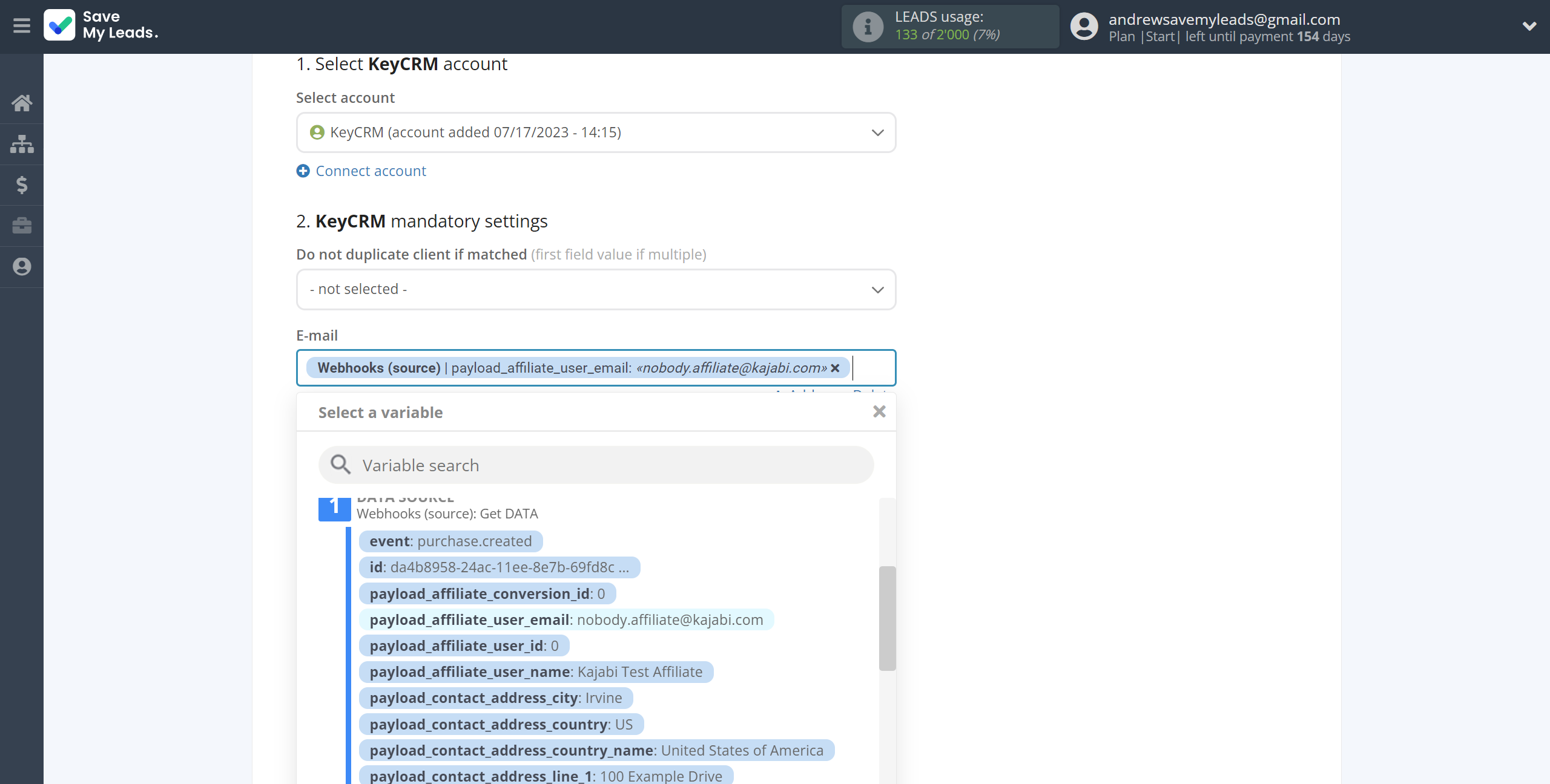 How to Connect Webhooks with KeyCRM Create Customer | Assigning fields How to Connect Webhooks with KeyCRM Create Customer | Assigning fields