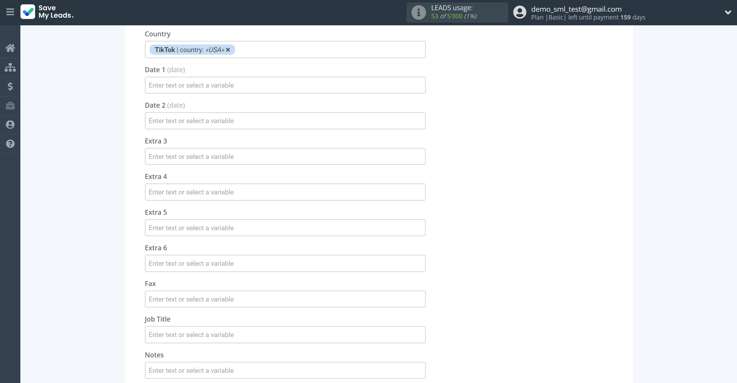 How to Connect TikTok with Benchmark Email | Assigning fields How to Connect TikTok with Benchmark Email | Assigning fields