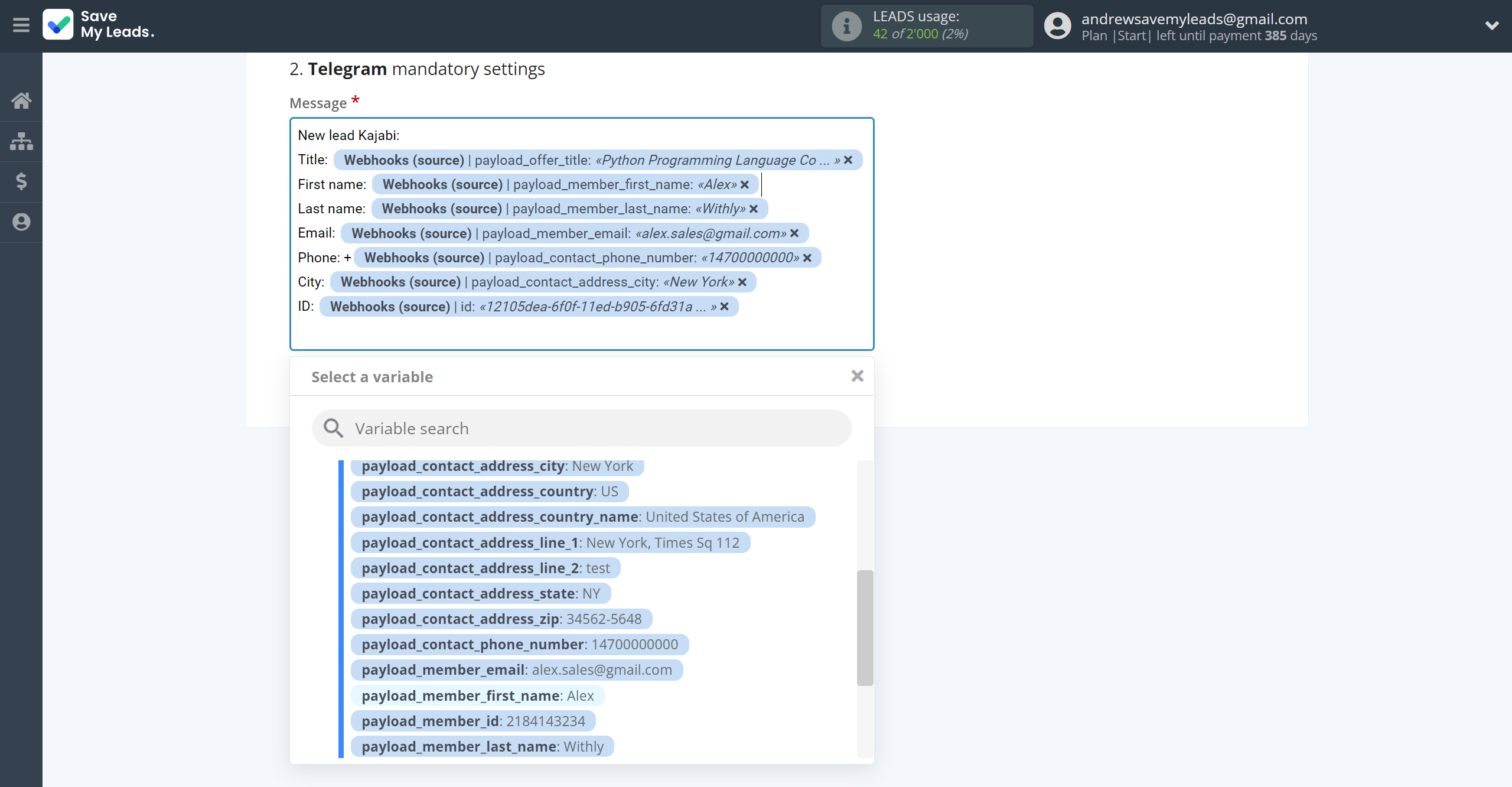 How to Connect Webhooks with Telegram | Assigning fields How to Connect Webhooks with Telegram | Assigning fields