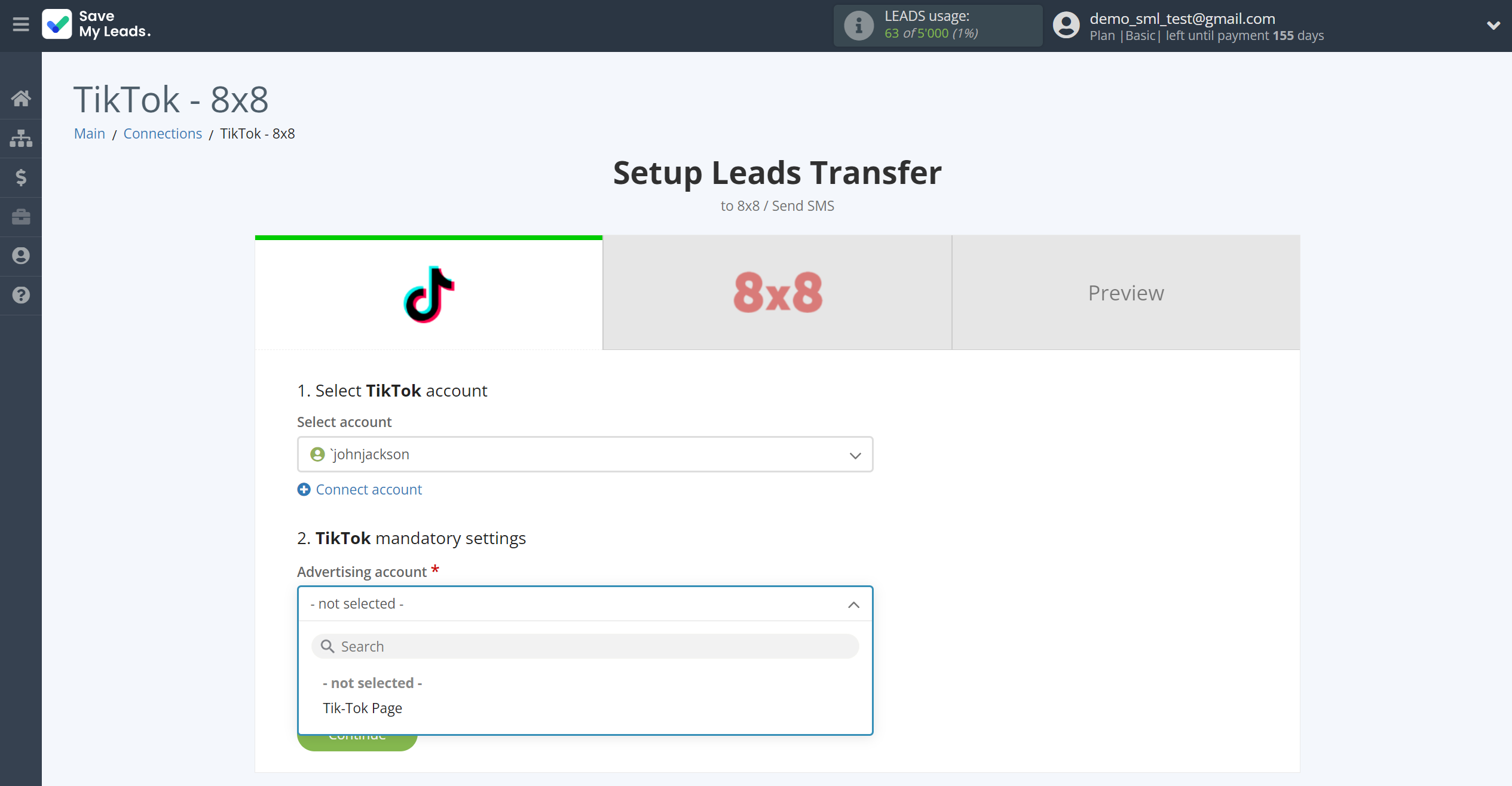 How to Connect TikTok with 8x8 | Data Source account connection How to Connect TikTok with 8x8 | Data Source account connection