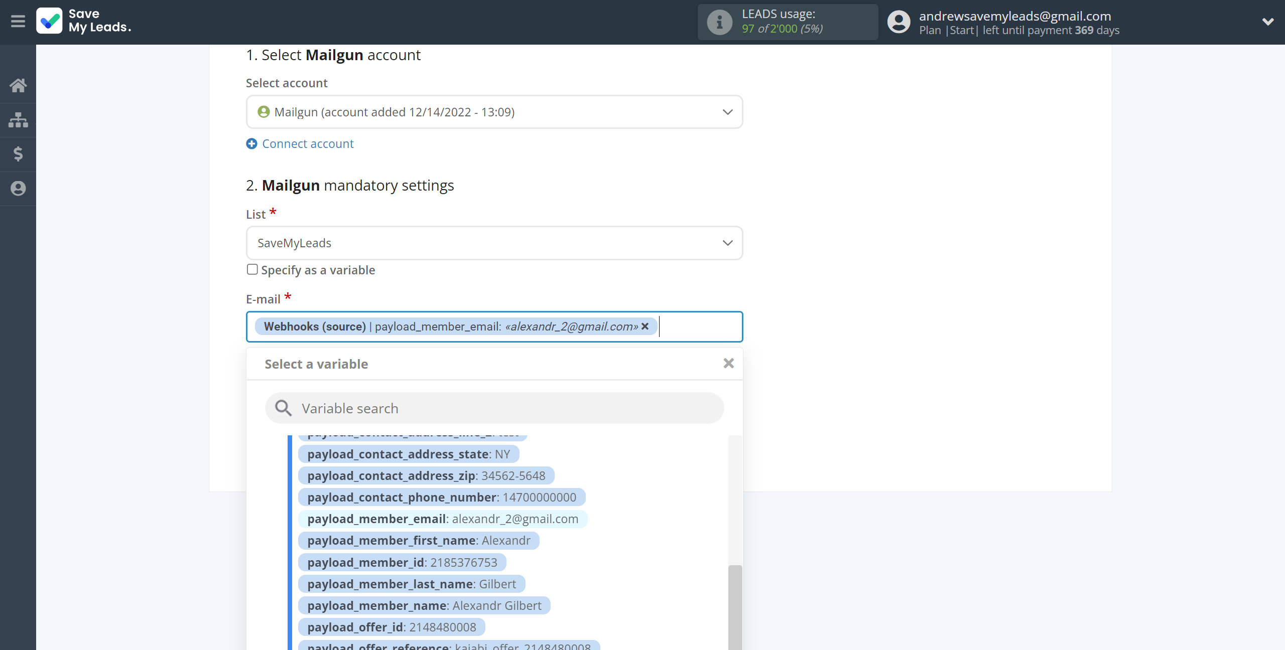 How to Connect Webhooks with Mailgun | Assigning fields How to Connect Webhooks with Mailgun | Assigning fields