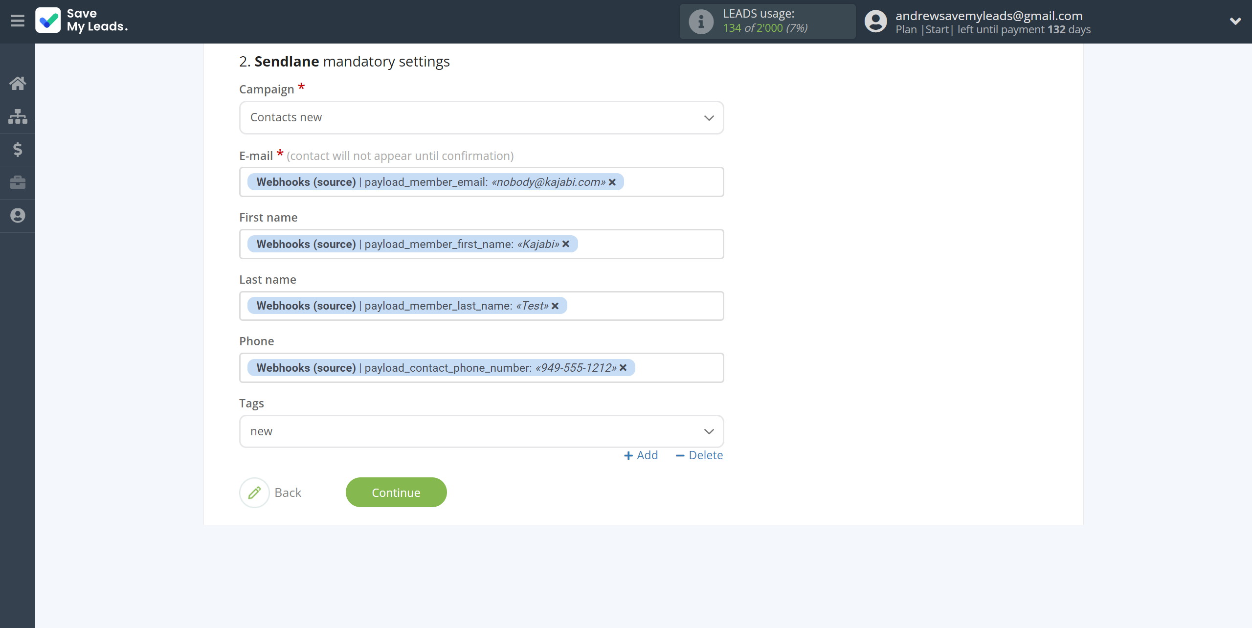 How to Connect Webhooks with Sendlane Add Contacts | Assigning fields How to Connect Webhooks with Sendlane Add Contacts | Assigning fields