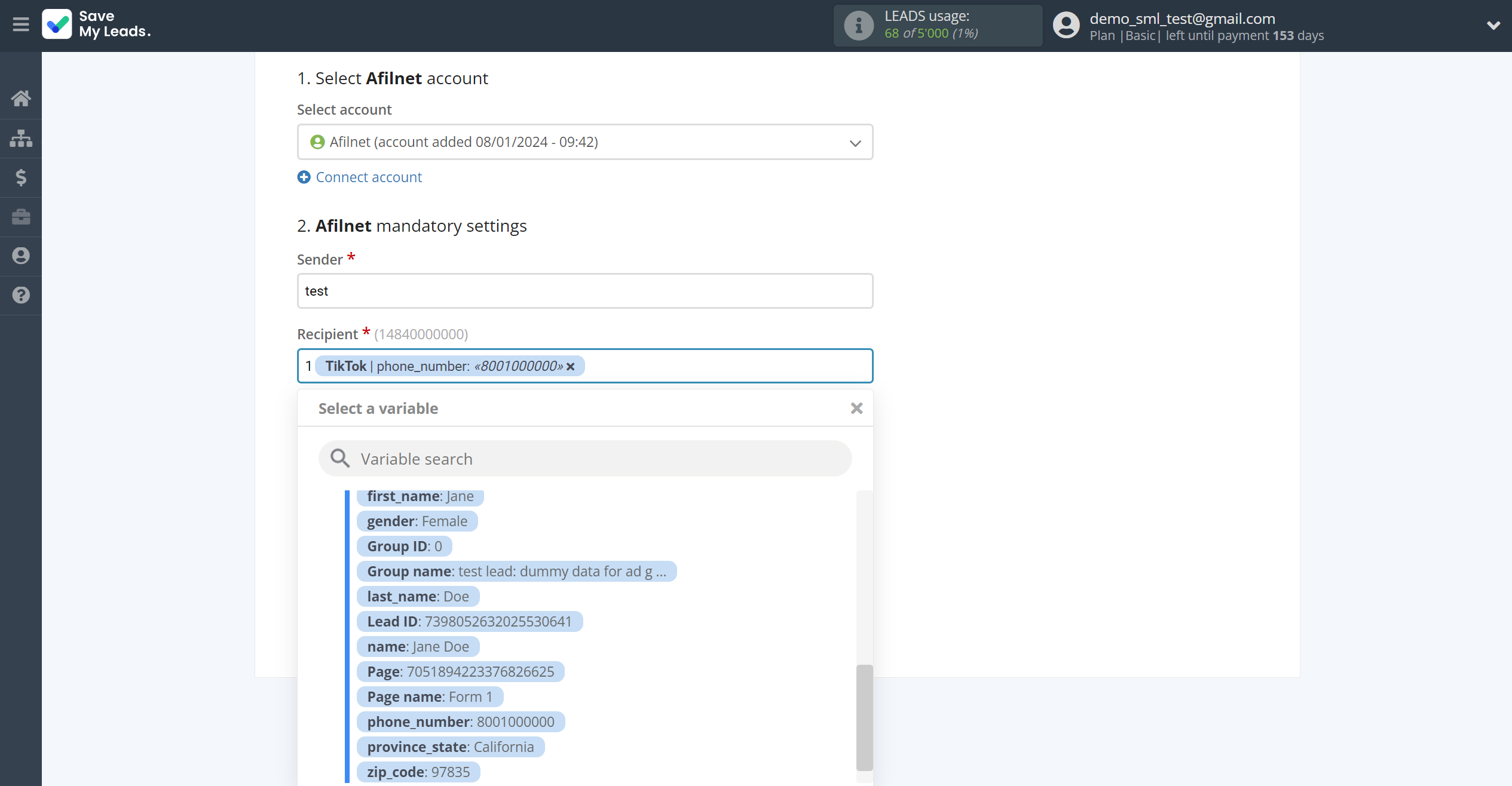 How to Connect TikTok with Afilnet | Assigning fields How to Connect TikTok with Afilnet | Assigning fields