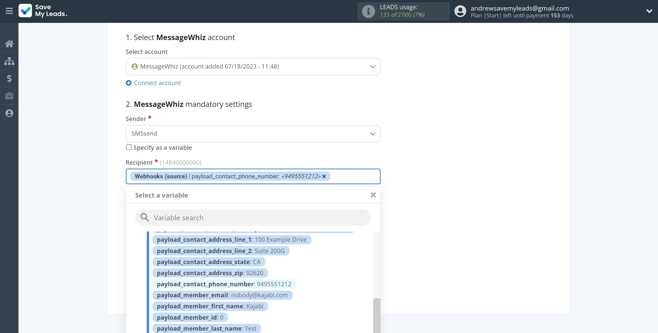 How to Connect Webhooks with MessageWhiz | Assigning fields How to Connect Webhooks with MessageWhiz | Assigning fields
