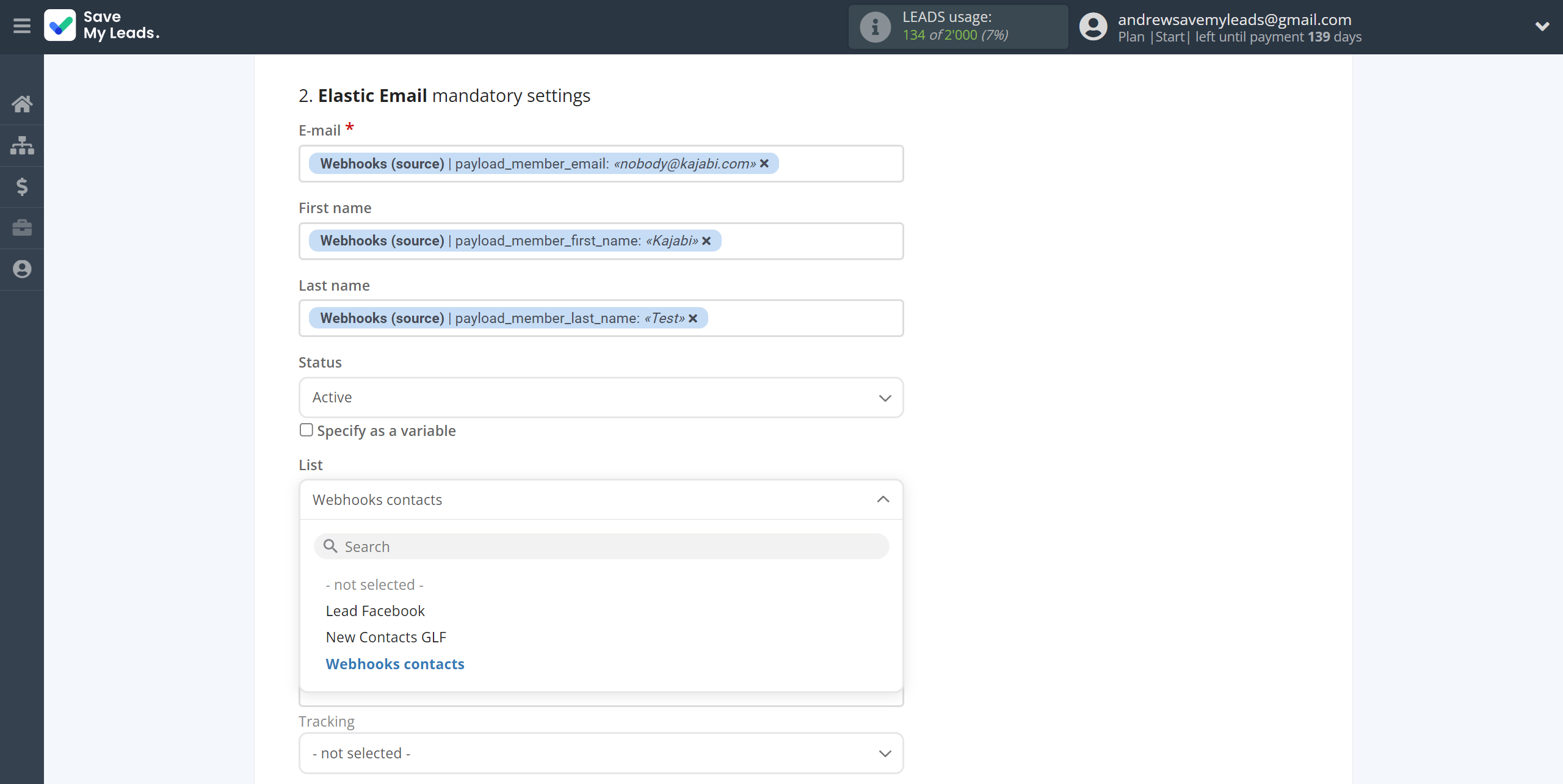 How to Connect Webhooks with Elastic Email Create Contacts | Assigning fields How to Connect Webhooks with Elastic Email Create Contacts | Assigning fields