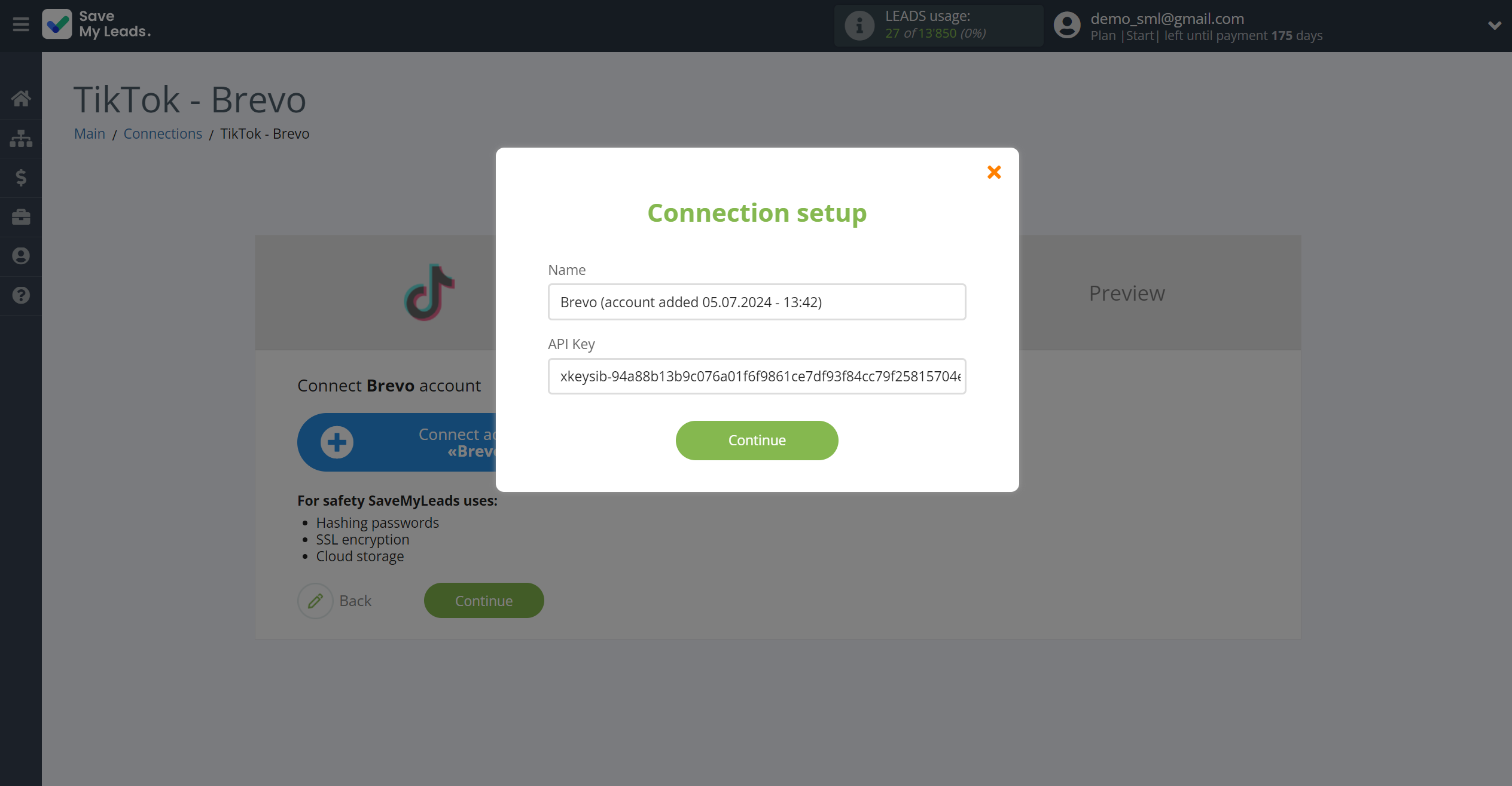 How to Connect TikTok with Brevo | Data Destination account connection How to Connect TikTok with Brevo | Data Destination account connection