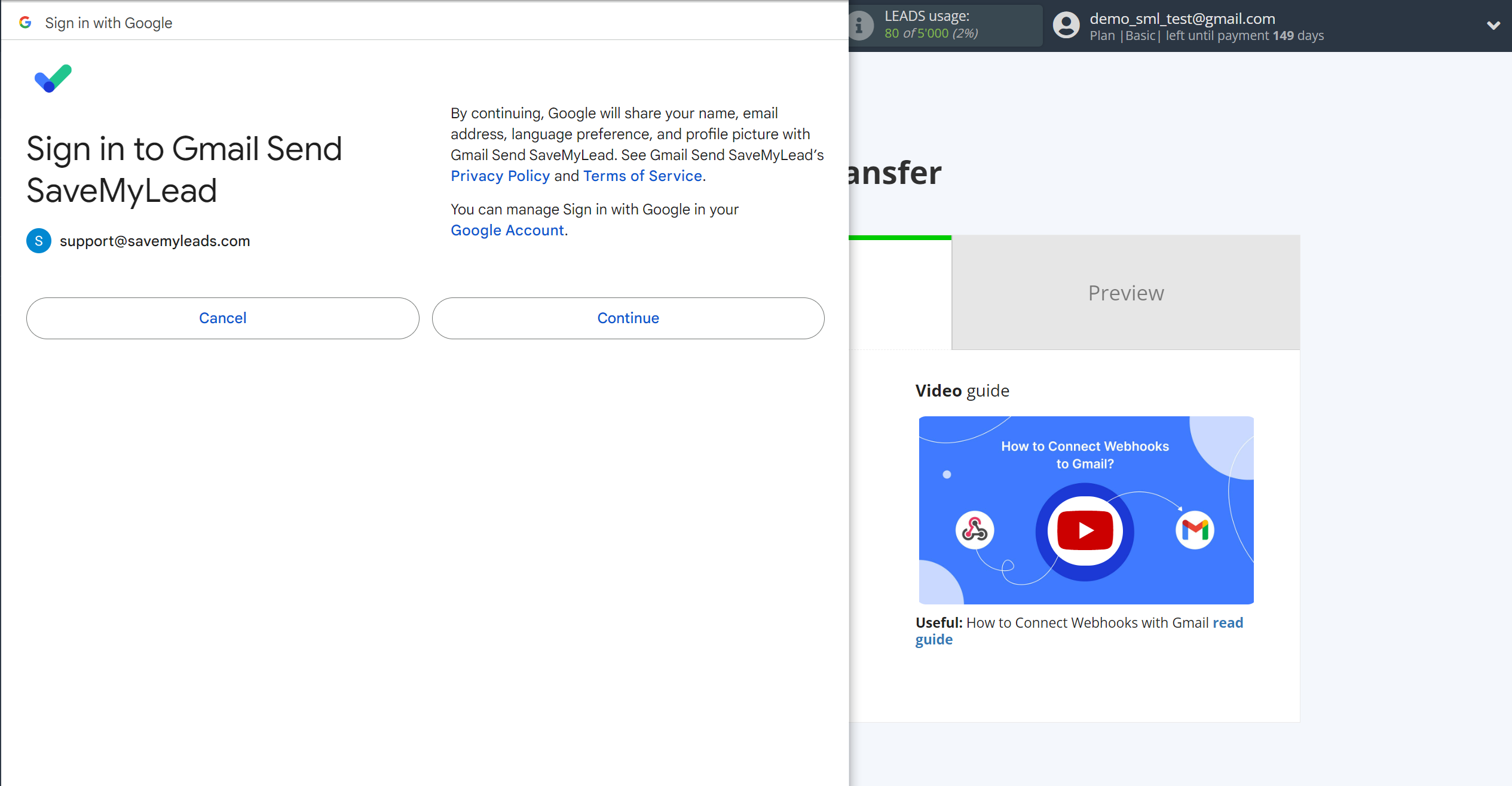 How to Connect Webhooks with Gmail | Data Destination account connection How to Connect Webhooks with Gmail | Data Destination account connection