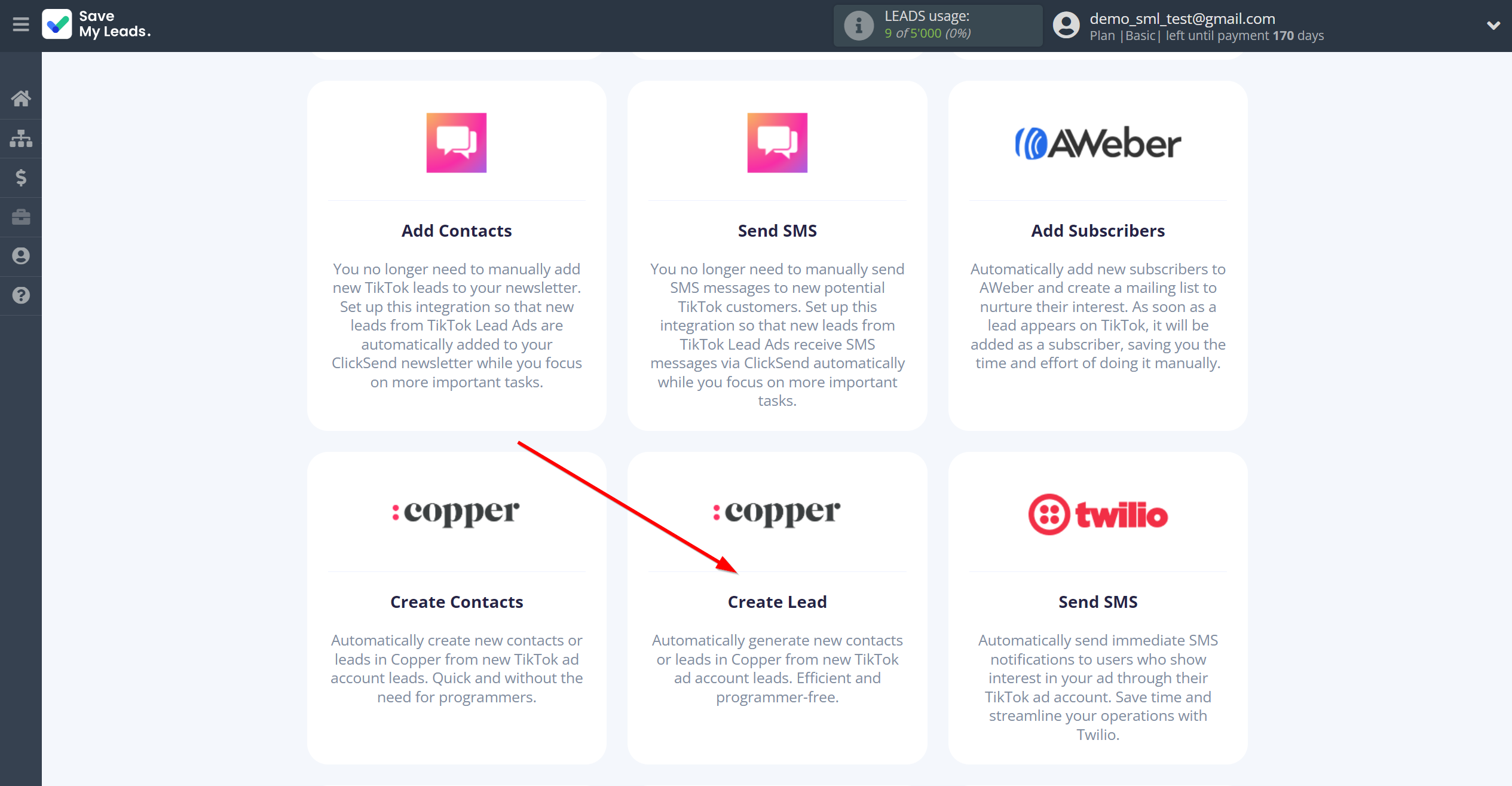 How to Connect TikTok with Copper Create Lead | Data Destination system selection How to Connect TikTok with Copper Create Lead | Data Destination system selection