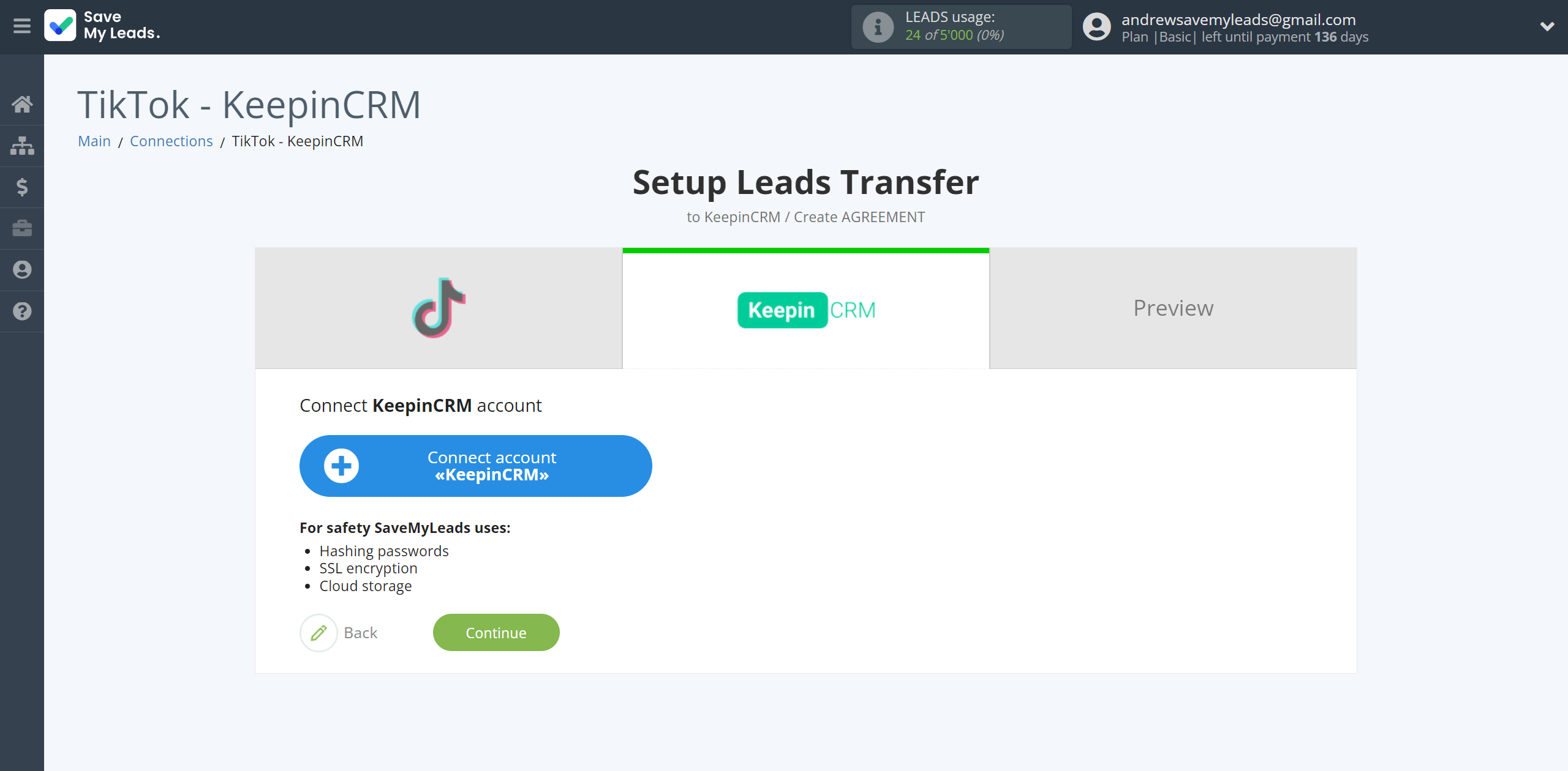 How to Connect TikTok with KeepinCRM Create Agreement | Data Destination account connection How to Connect TikTok with KeepinCRM Create Agreement | Data Destination account connection