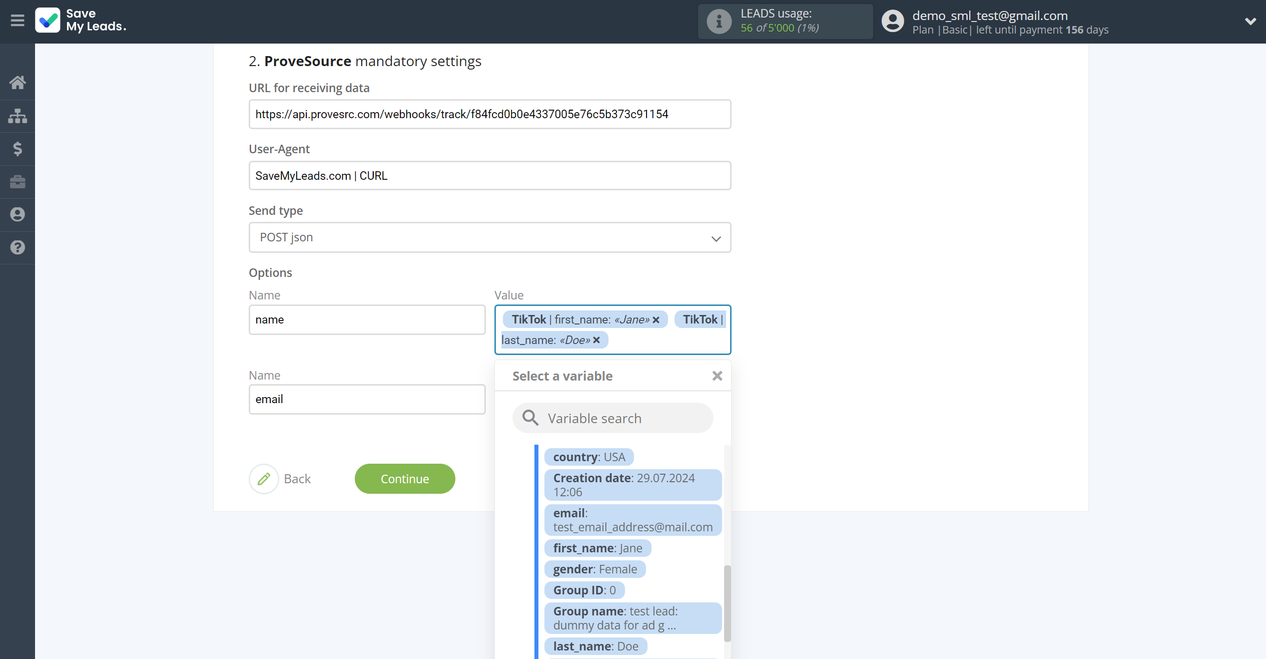 How to Connect TikTok with ProveSource | Assigning fields How to Connect TikTok with ProveSource | Assigning fields