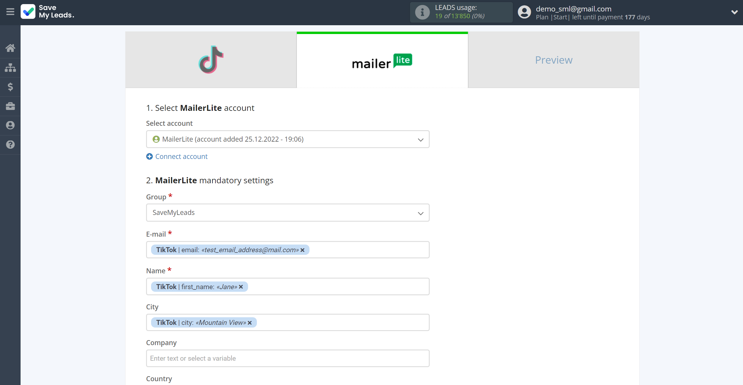How to Connect TikTok with MailerLite | Assigning fields How to Connect TikTok with MailerLite | Assigning fields