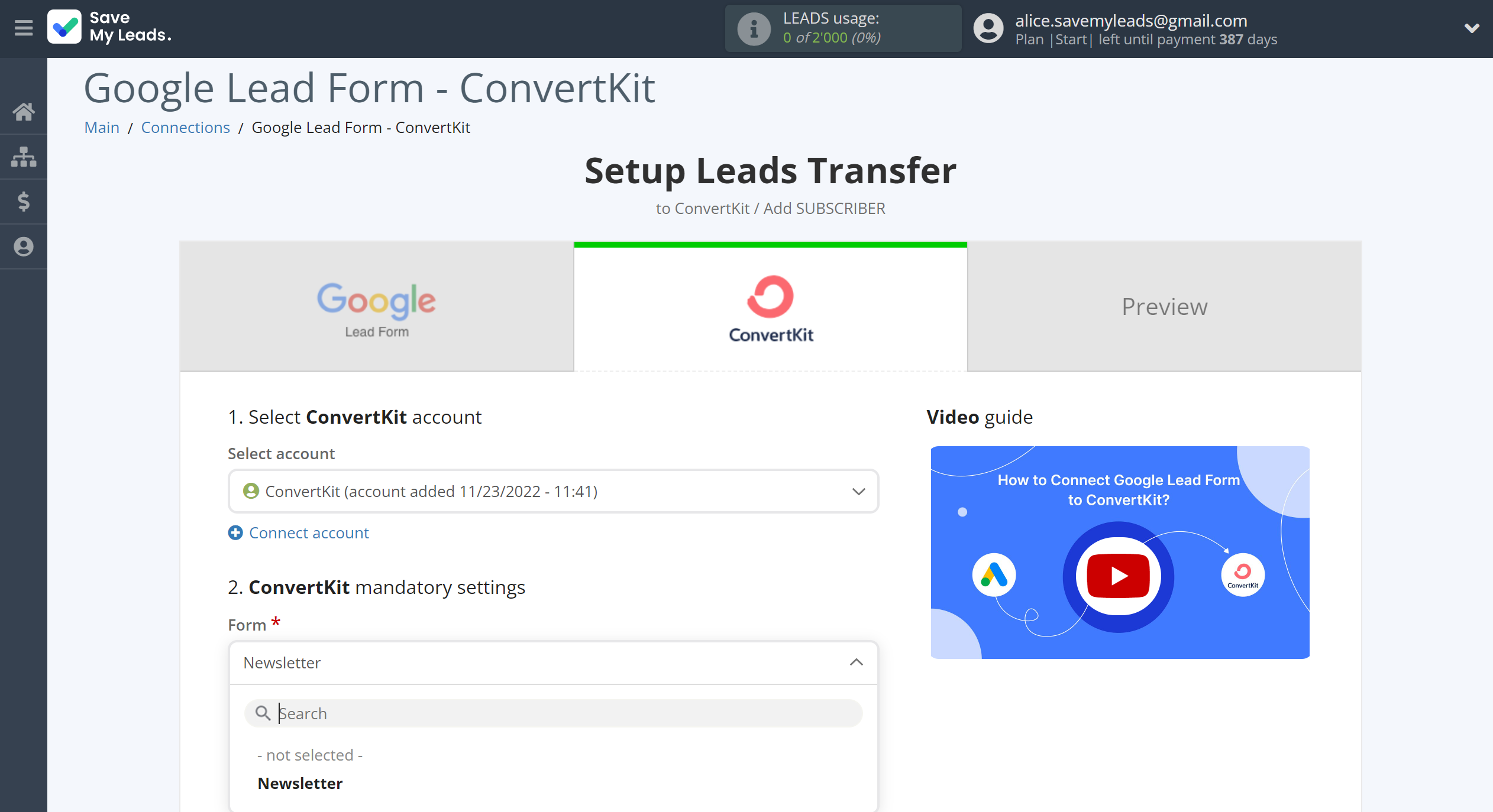 How to Connect Google Lead Form with ConvertKit | Assigning fields How to Connect Google Lead Form with ConvertKit | Assigning fields