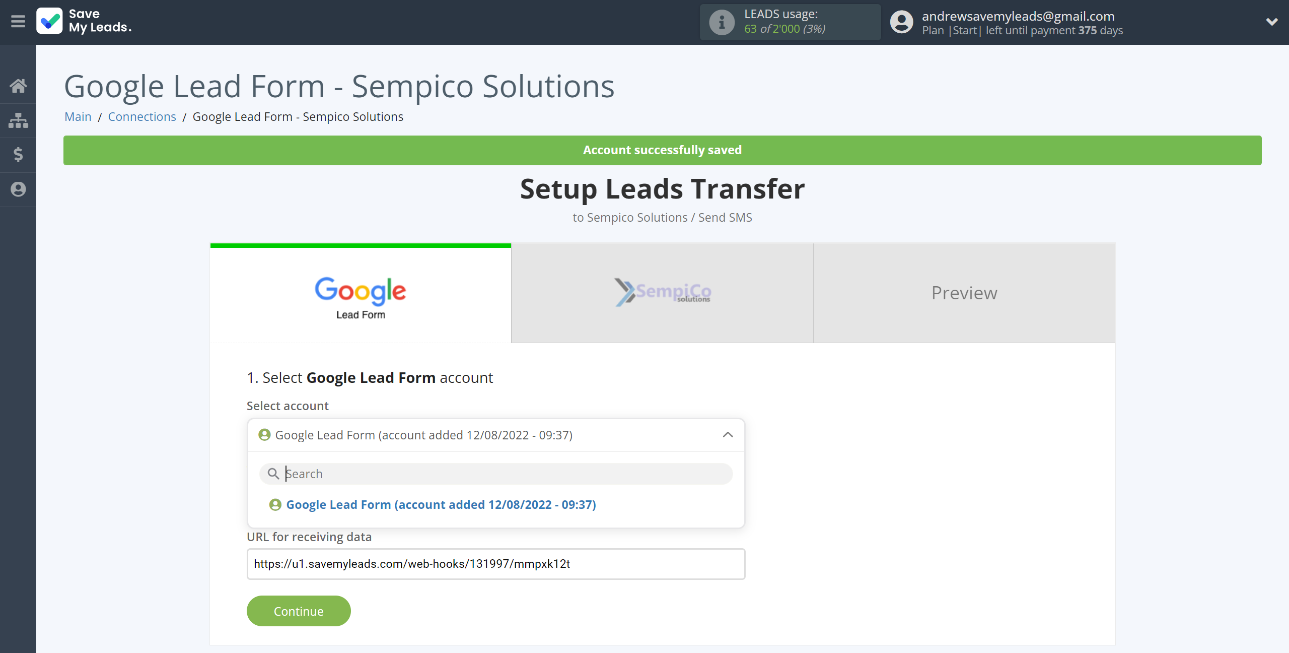 How to Connect Google Lead Form with Sempico Solutions | Data Source account selection How to Connect Google Lead Form with Sempico Solutions | Data Source account selection