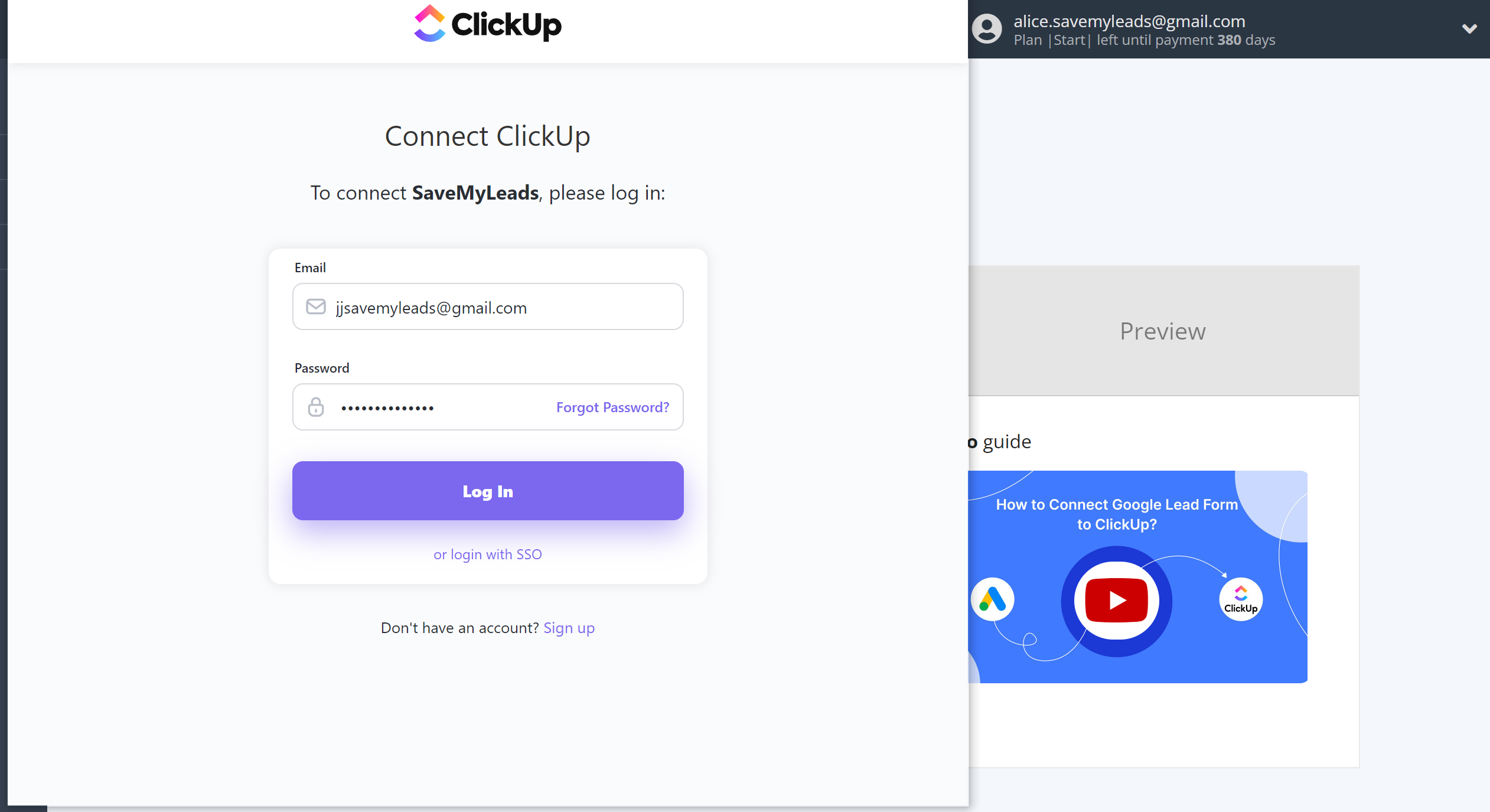How to Connect Google Lead Form with ClickUp | Data Destination account connection How to Connect Google Lead Form with ClickUp | Data Destination account connection