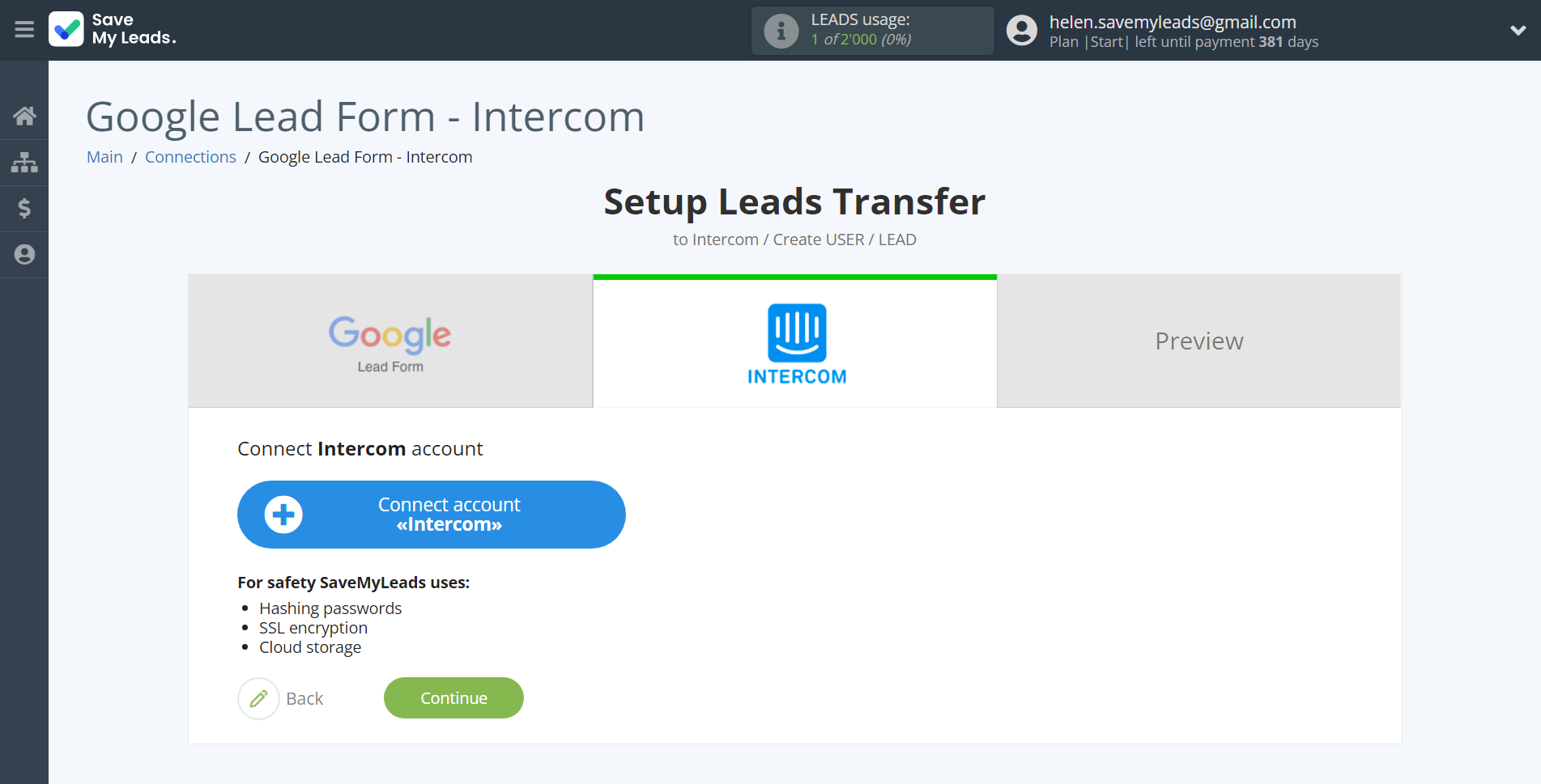 How to Connect Google Lead Form with Intercom | Data Destination account connection How to Connect Google Lead Form with Intercom | Data Destination account connection