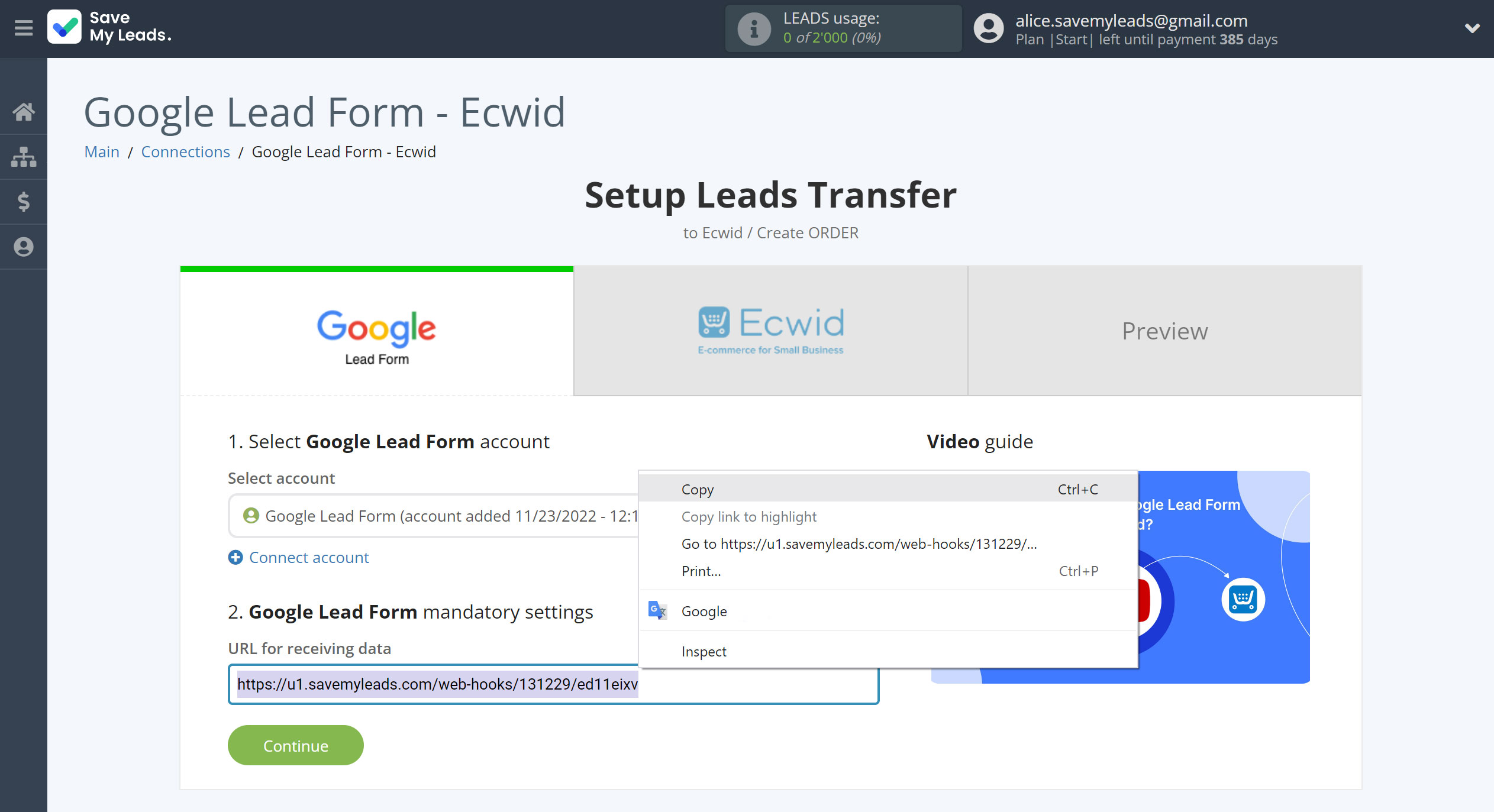 How to Connect Google Lead Form with Ecwid Create Order | Data Source account connection How to Connect Google Lead Form with Ecwid Create Order | Data Source account connection