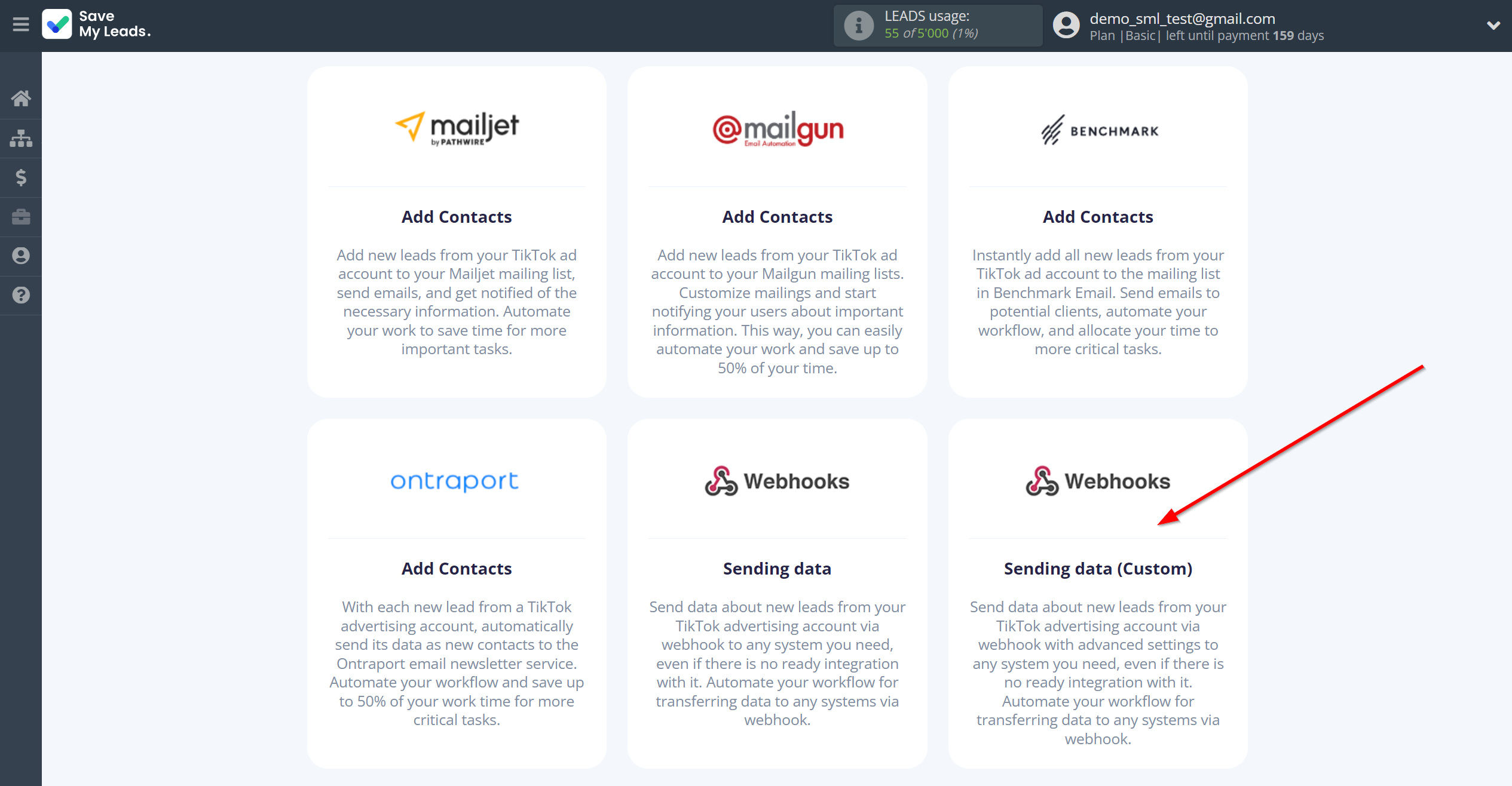 How to Connect TikTok with Webhooks (Custom) | Data Destination system selection How to Connect TikTok with Webhooks (Custom) | Data Destination system selection