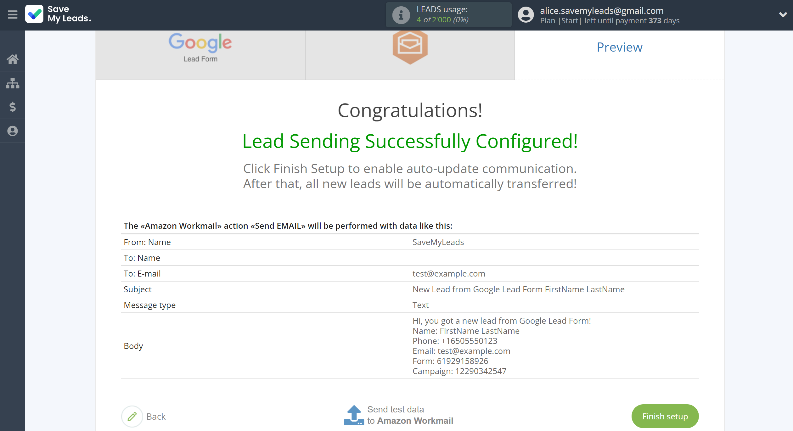 How to Connect Google Lead Form with Amazon Workmail | Test data How to Connect Google Lead Form with Amazon Workmail | Test data