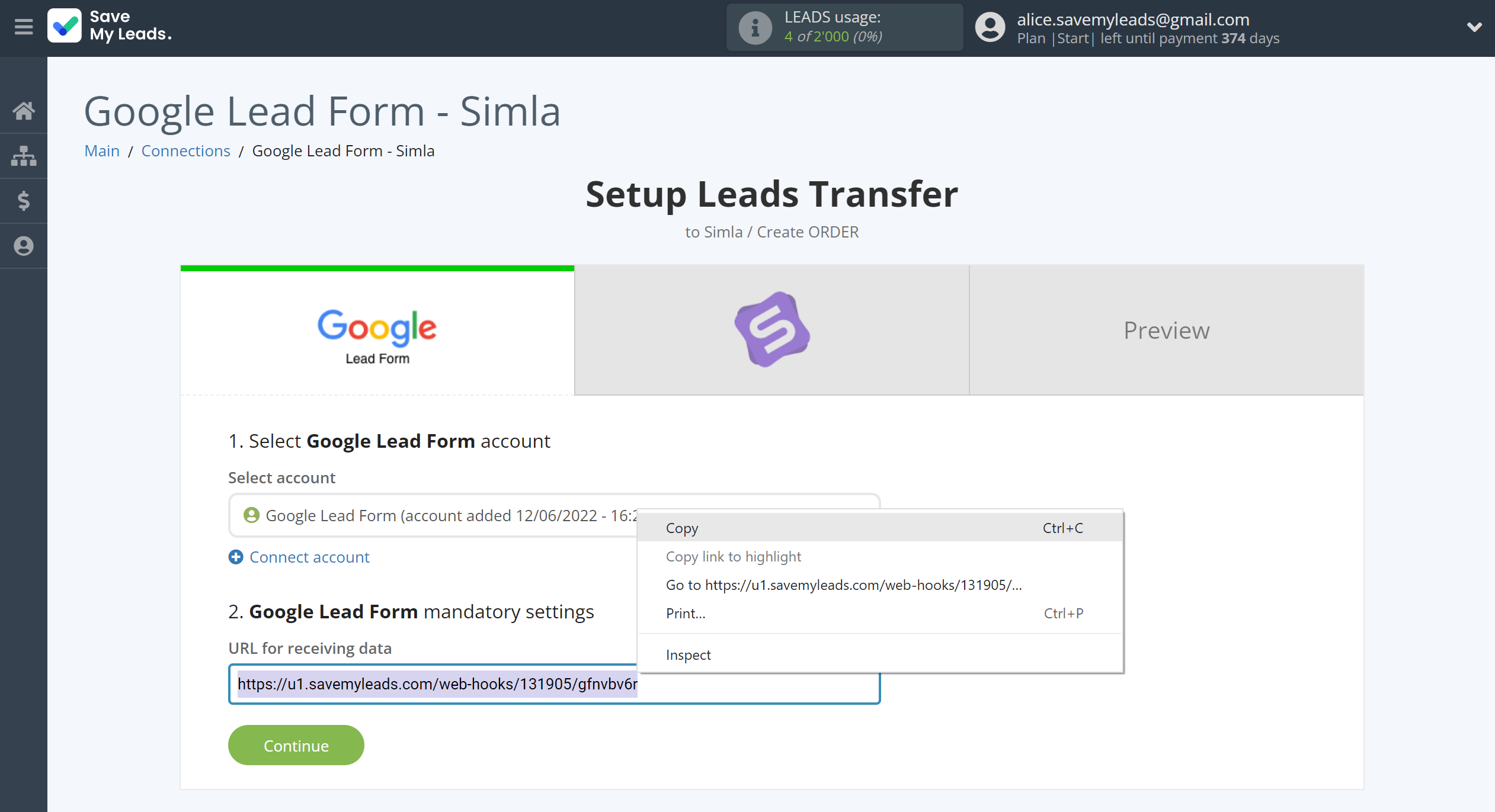 How to Connect Google Lead Form with Simla Create Order | Data Source account connection How to Connect Google Lead Form with Simla Create Order | Data Source account connection