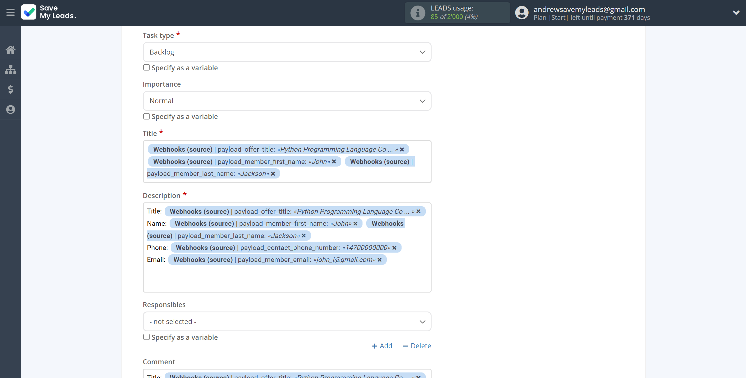 How to Connect Webhooks with Wrike | Assigning fields How to Connect Webhooks with Wrike | Assigning fields