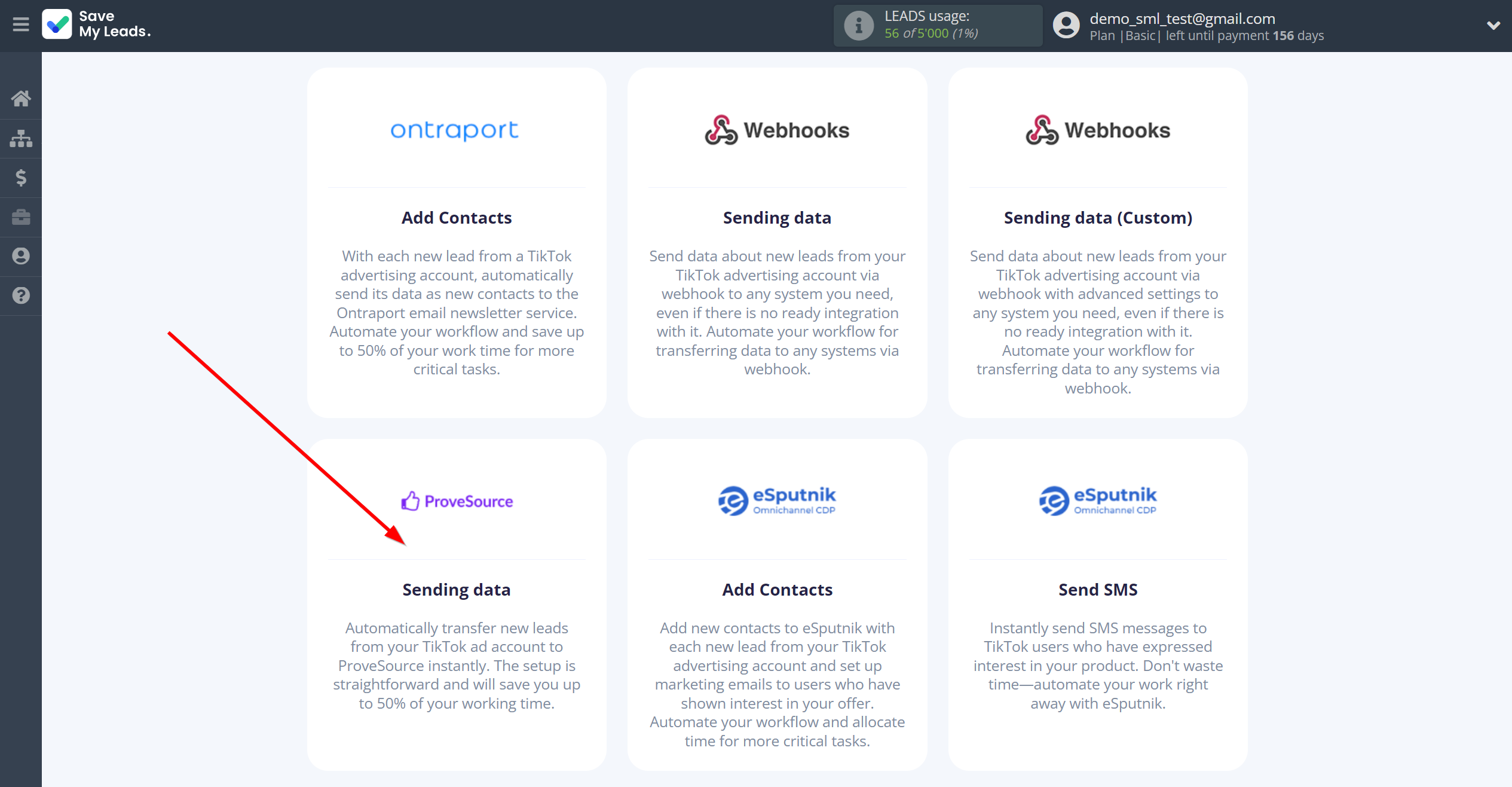 How to Connect TikTok with ProveSource | Data Destination system selection How to Connect TikTok with ProveSource | Data Destination system selection