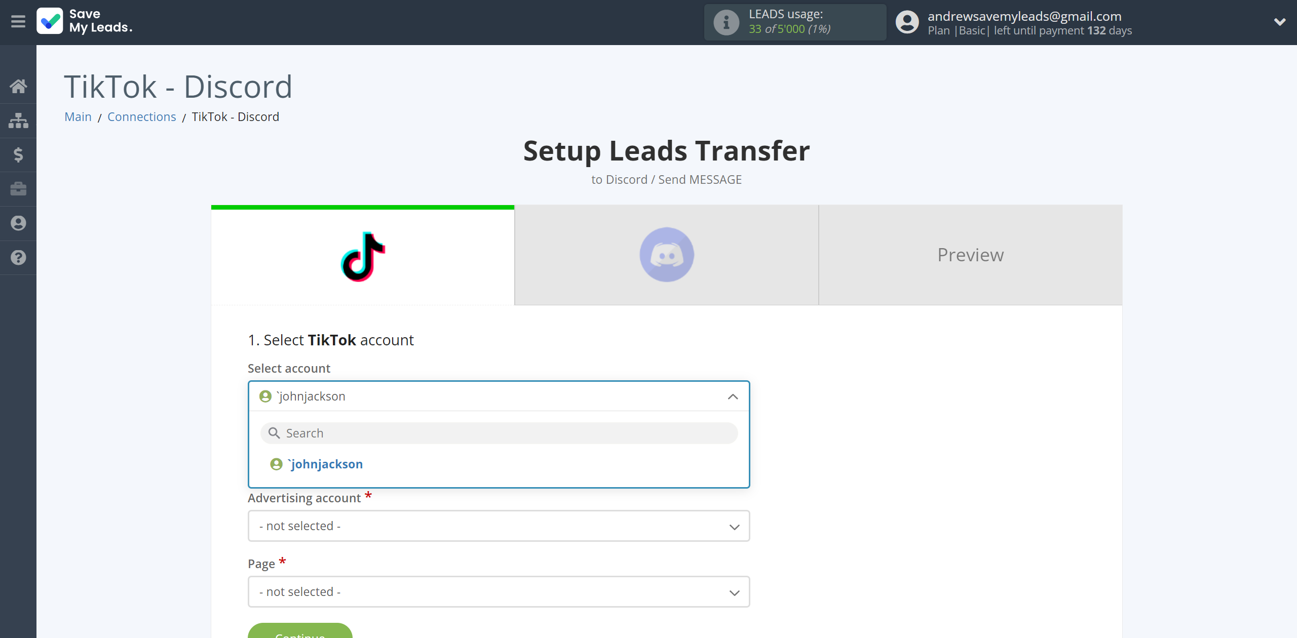 How to Connect TikTok with Discord | Data Source account selection How to Connect TikTok with Discord | Data Source account selection