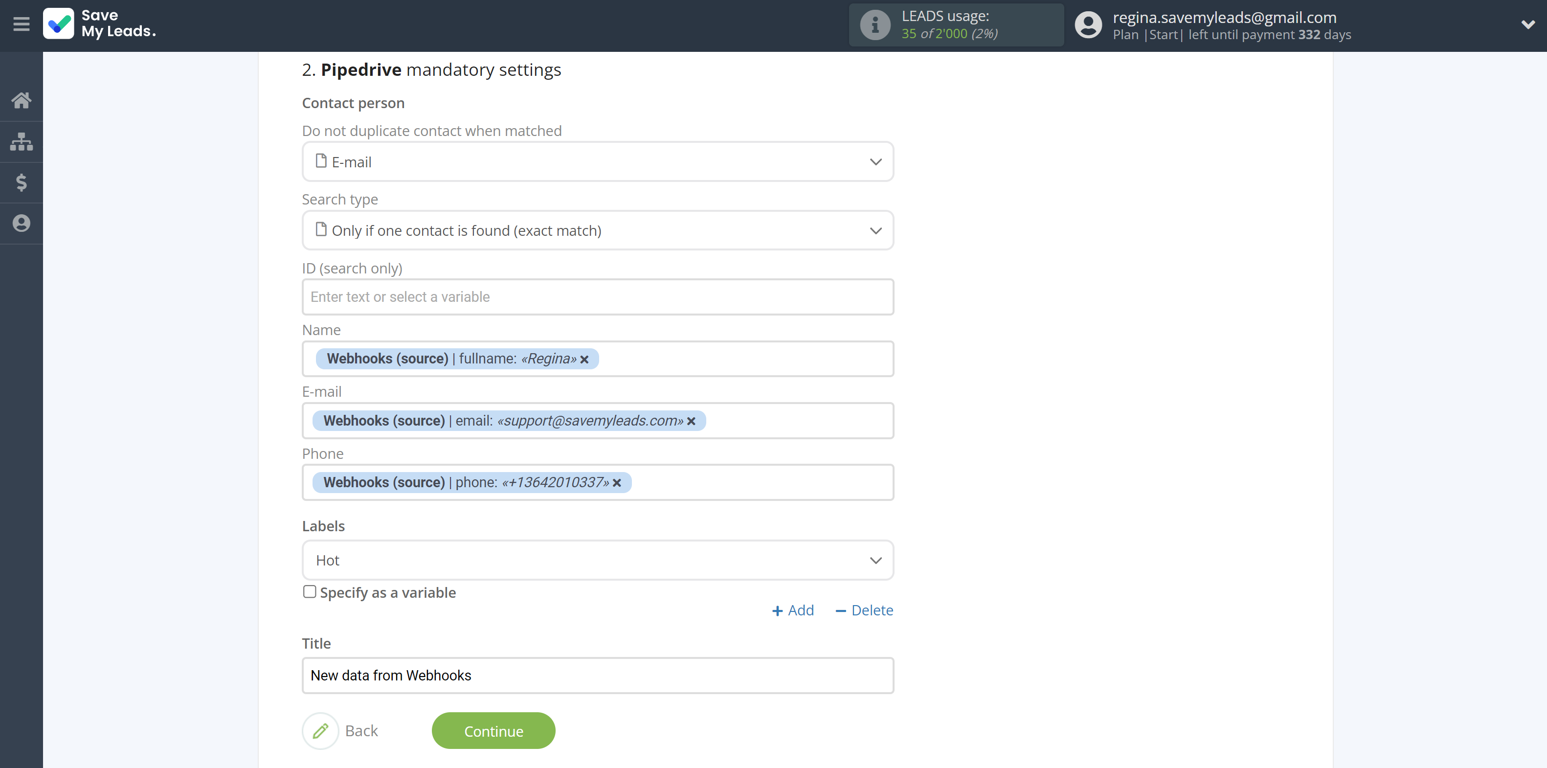 How to Connect Webhooks with Pipedrive Create Lead | Assigning fields How to Connect Webhooks with Pipedrive Create Lead | Assigning fields