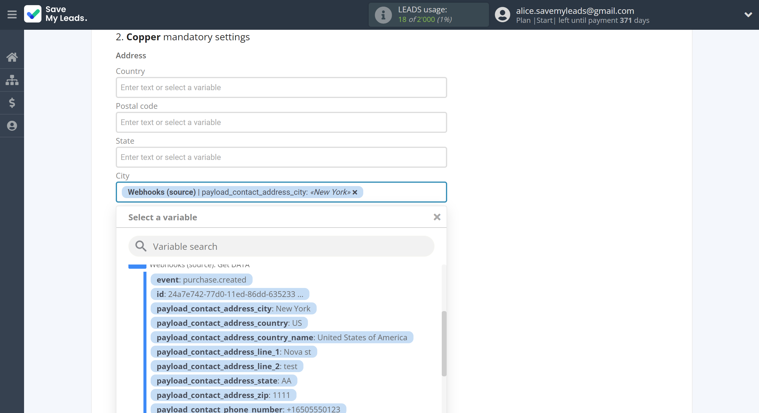 How to Connect Webhooks with Copper Create Lead | Assigning fields How to Connect Webhooks with Copper Create Lead | Assigning fields