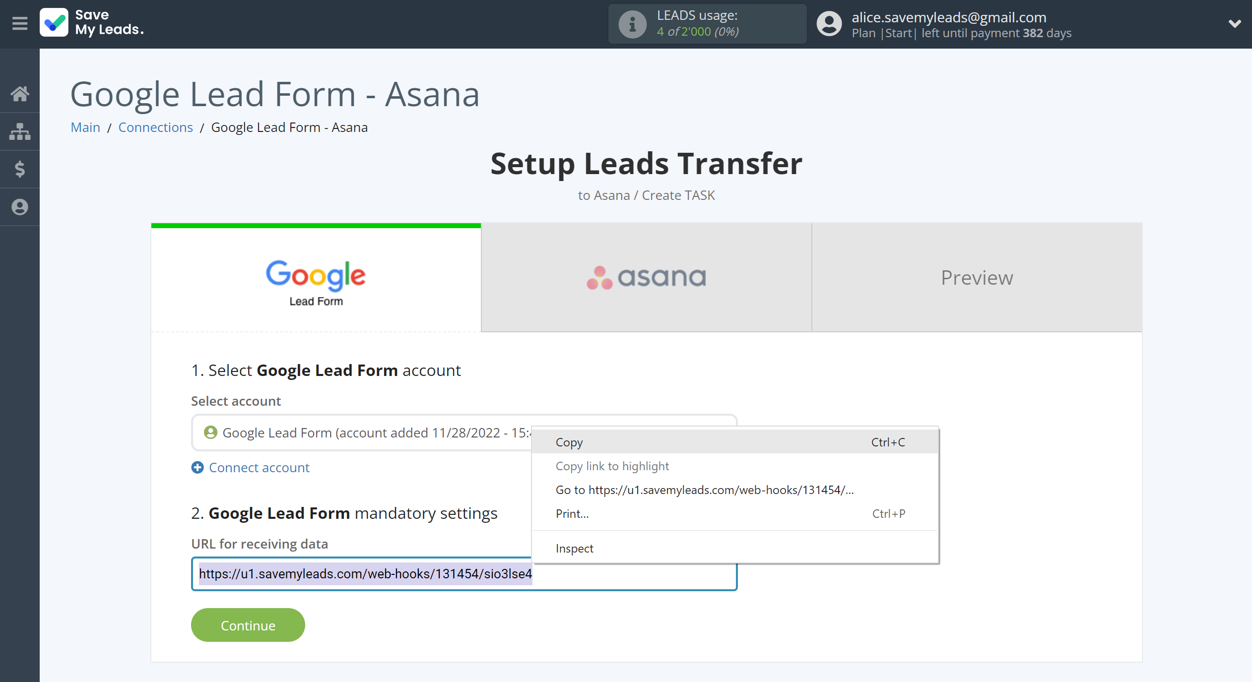 How to Connect Google Lead Form with Asana | Data Source account connection How to Connect Google Lead Form with Asana | Data Source account connection