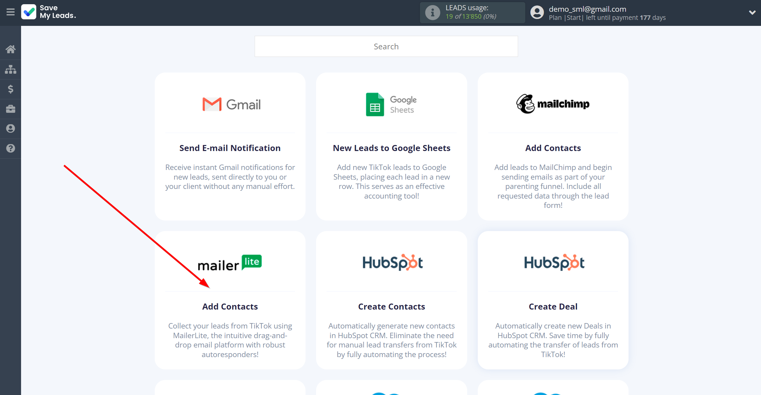 How to Connect TikTok with MailerLite | Data Destination system selection How to Connect TikTok with MailerLite | Data Destination system selection