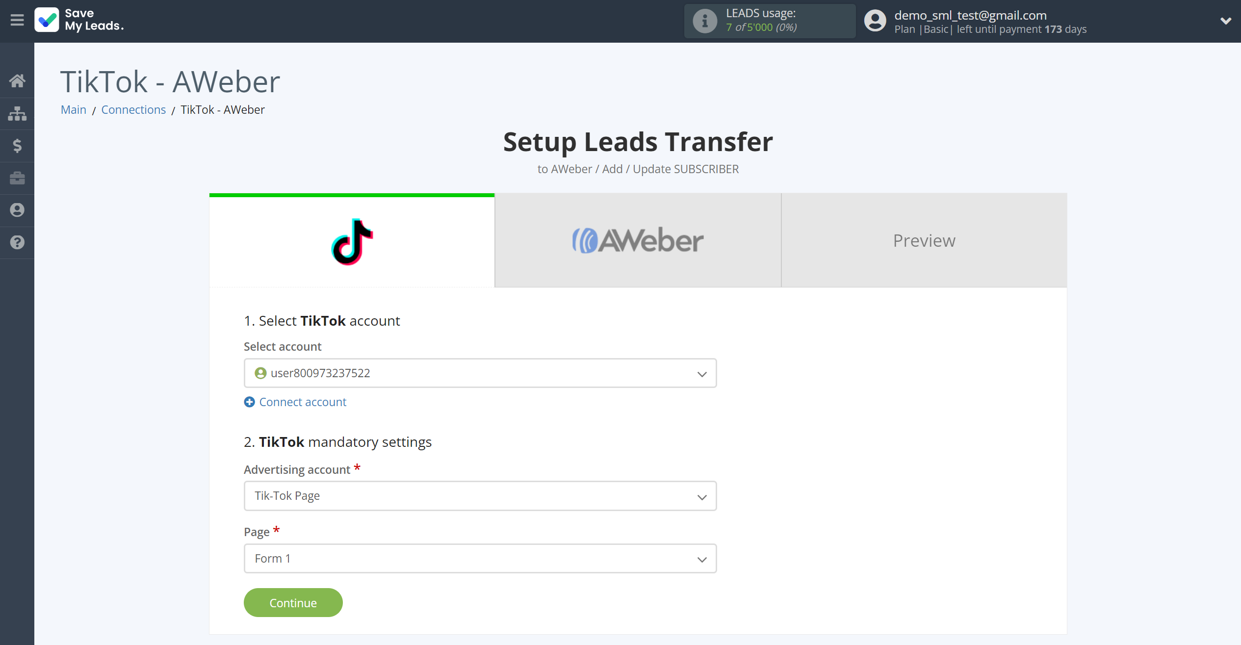How to Connect TikTok with AWeber | Data Source account connection How to Connect TikTok with AWeber | Data Source account connection