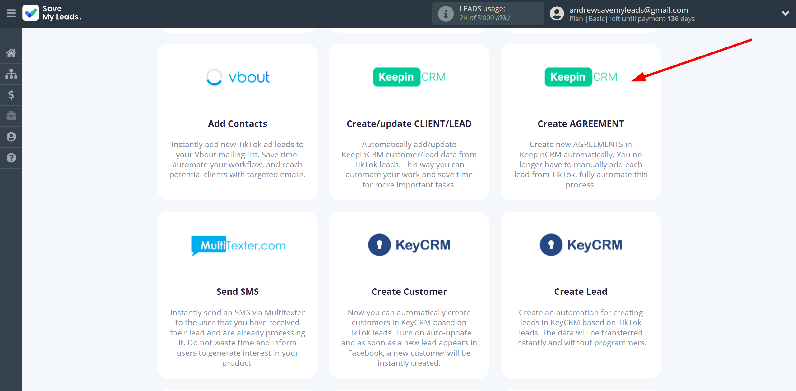 How to Connect TikTok with KeepinCRM Create Agreement | Data Destination system selection How to Connect TikTok with KeepinCRM Create Agreement | Data Destination system selection