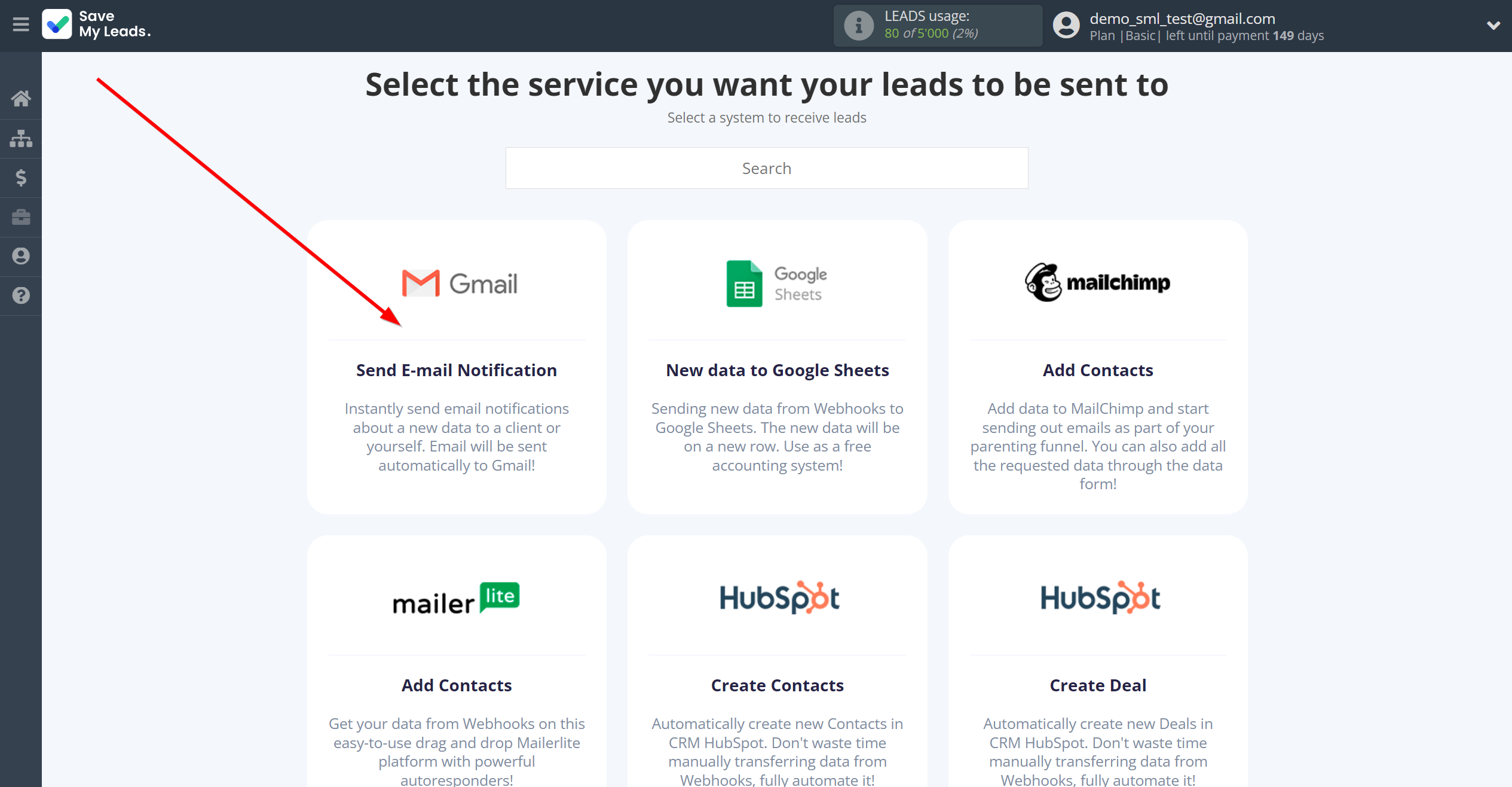 How to Connect Webhooks with Gmail | Data Destination system selection How to Connect Webhooks with Gmail | Data Destination system selection