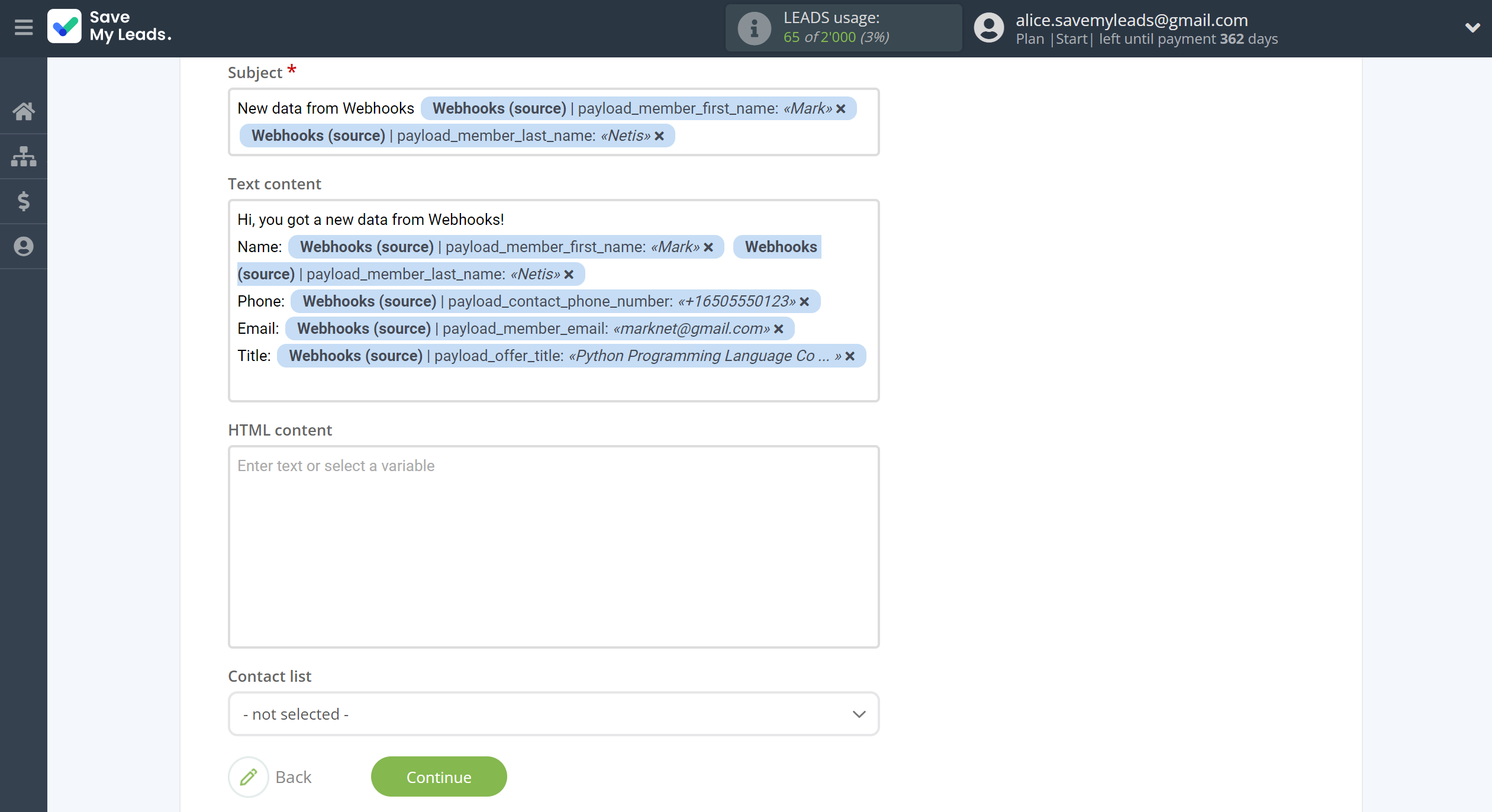 How to Connect Webhooks with Amazon SES | Assigning fields How to Connect Webhooks with Amazon SES | Assigning fields