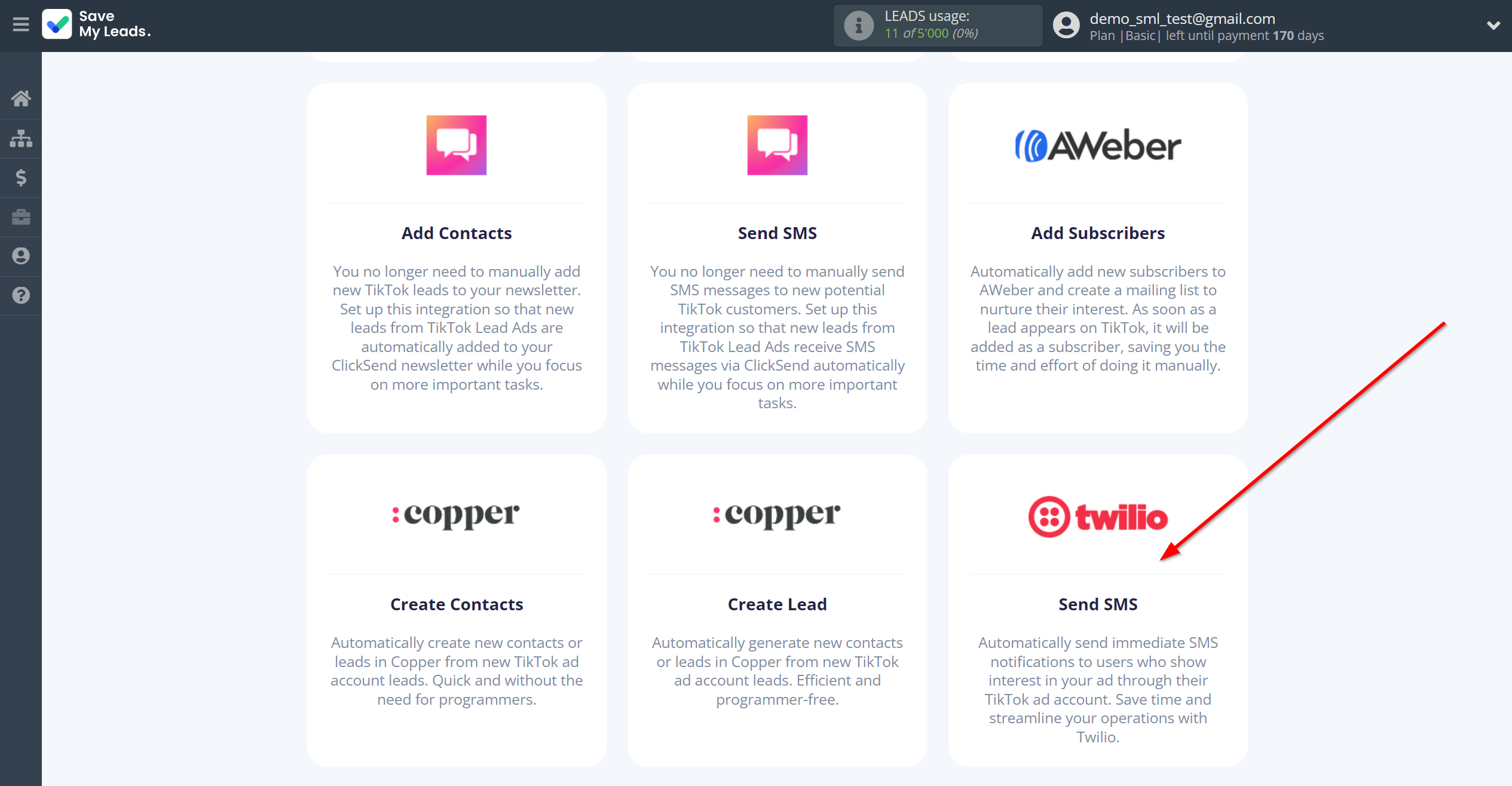 How to Connect TikTok with Twilio | Data Destination system selection How to Connect TikTok with Twilio | Data Destination system selection