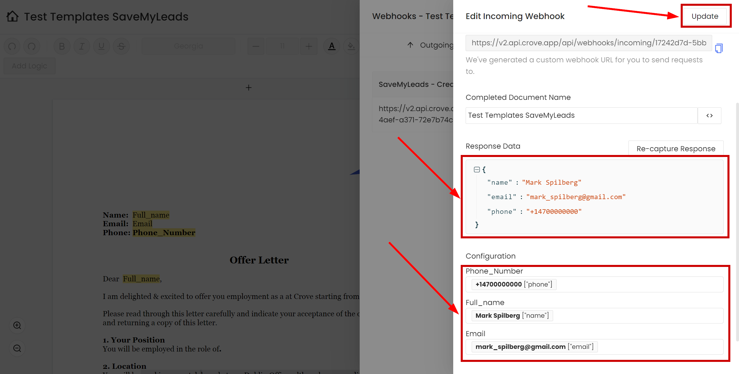 How to Connect Webhooks with Crove | Assigning fields How to Connect Webhooks with Crove | Assigning fields