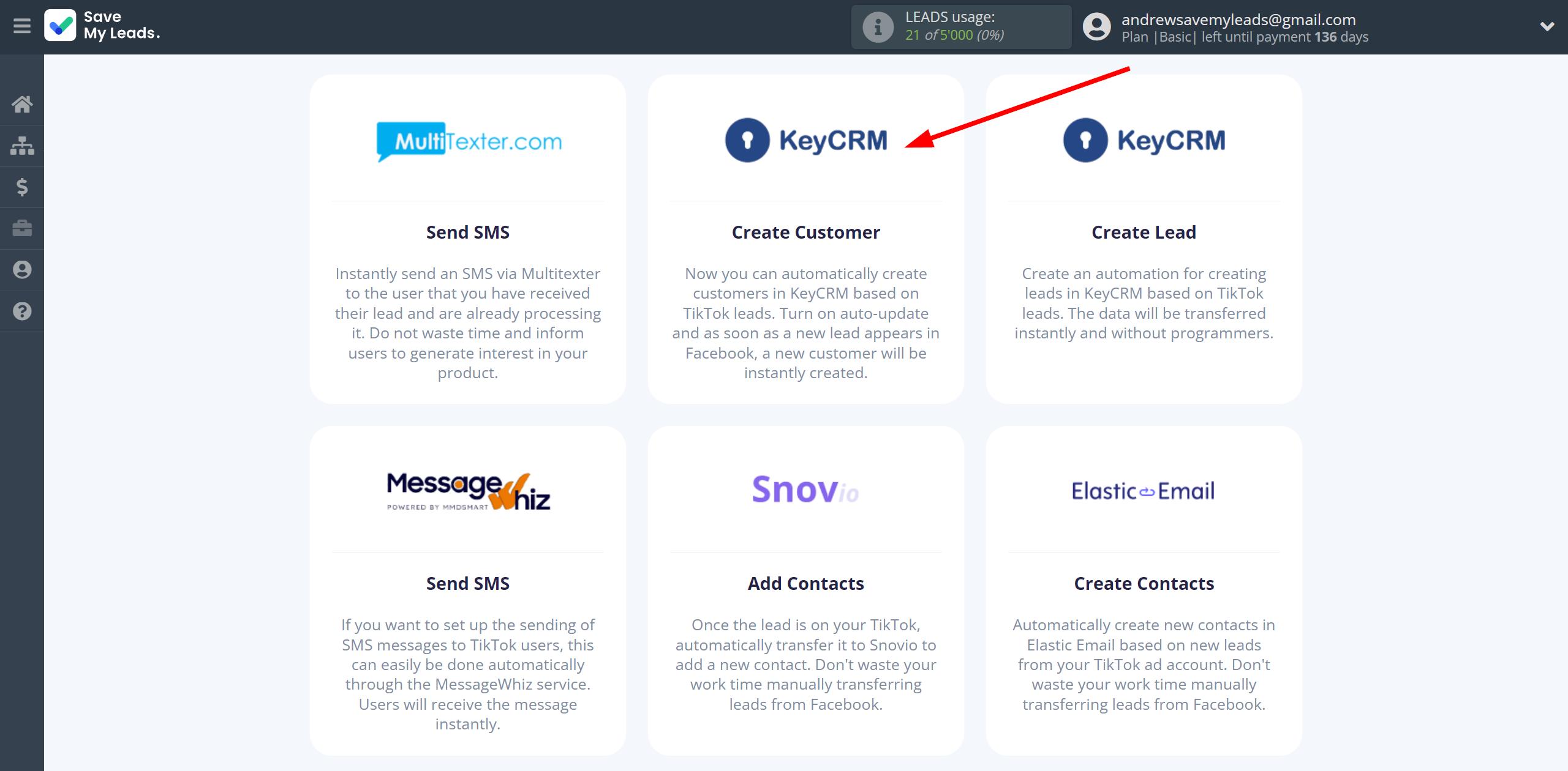 How to Connect TikTok with KeyCRM Create Customer | Data Destination system selection How to Connect TikTok with KeyCRM Create Customer | Data Destination system selection
