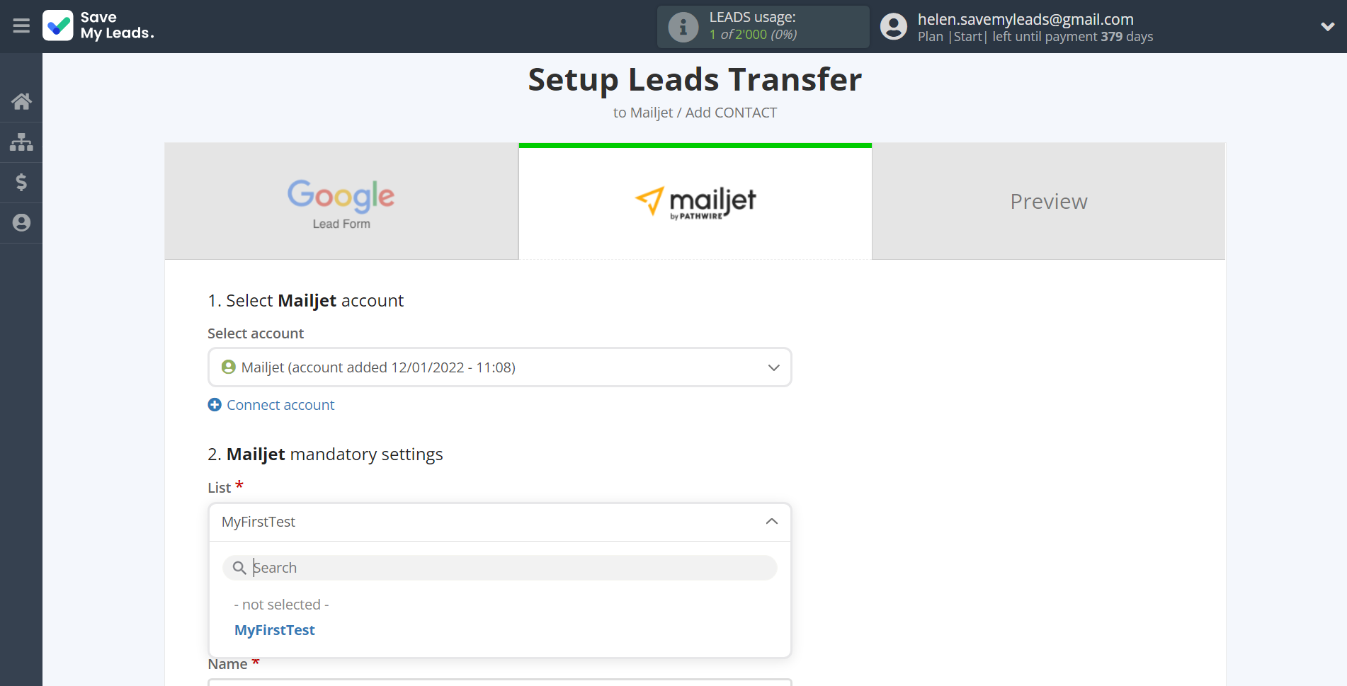 How to Connect Google Lead Form with Mailjet | Assigning fields How to Connect Google Lead Form with Mailjet | Assigning fields