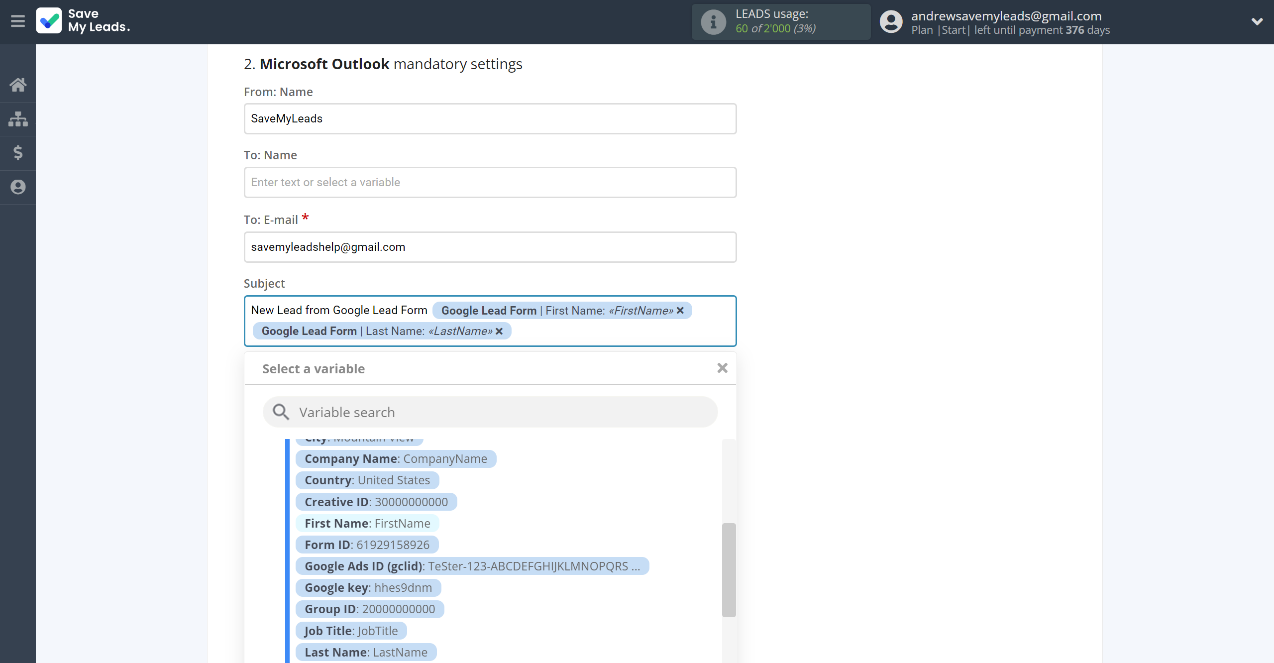 How to Connect Google Lead Form with Microsoft Outlook | Assigning fields How to Connect Google Lead Form with Microsoft Outlook | Assigning fields
