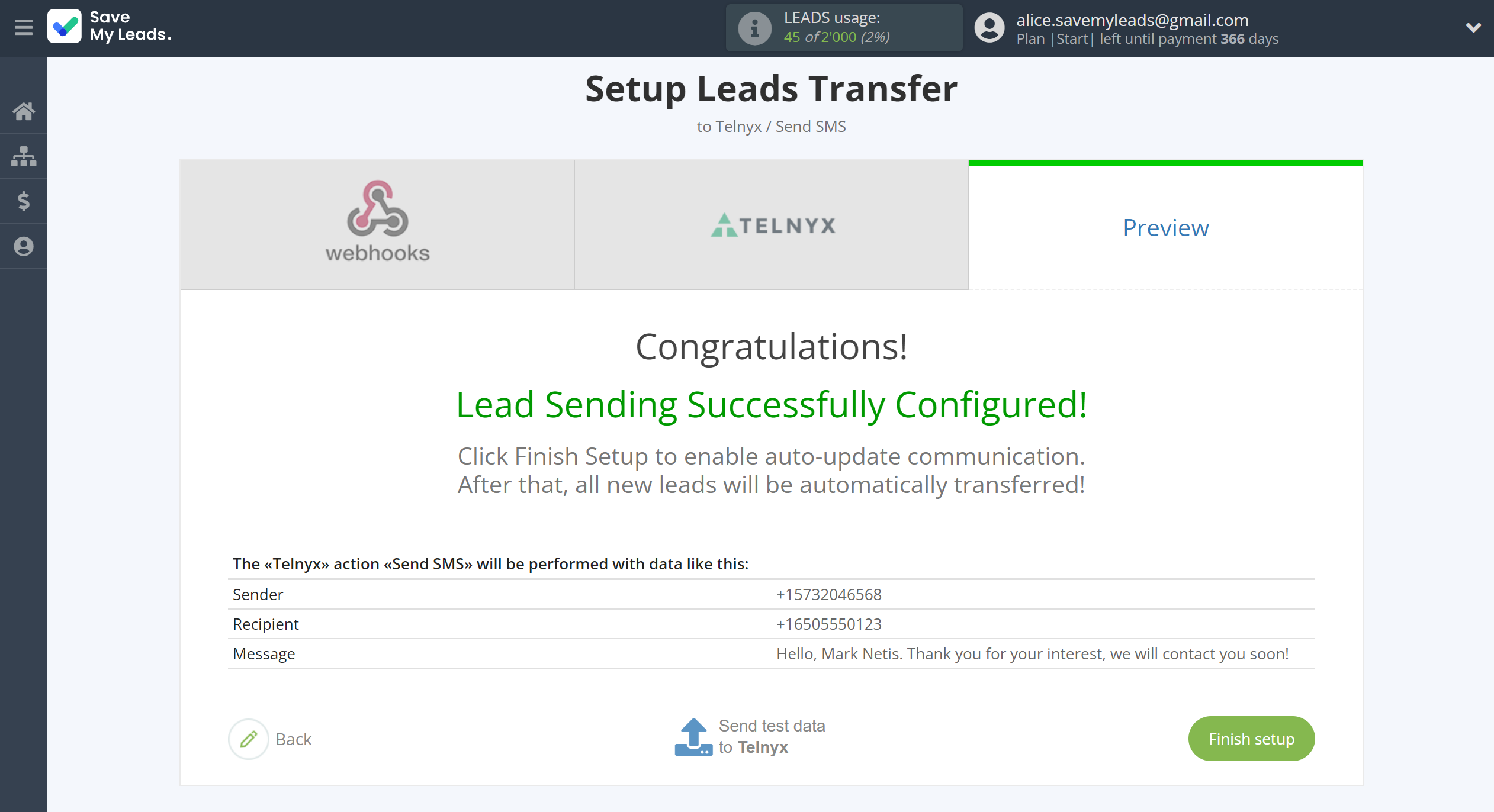 How to Connect Webhooks with Telnyx | Test data How to Connect Webhooks with Telnyx | Test data