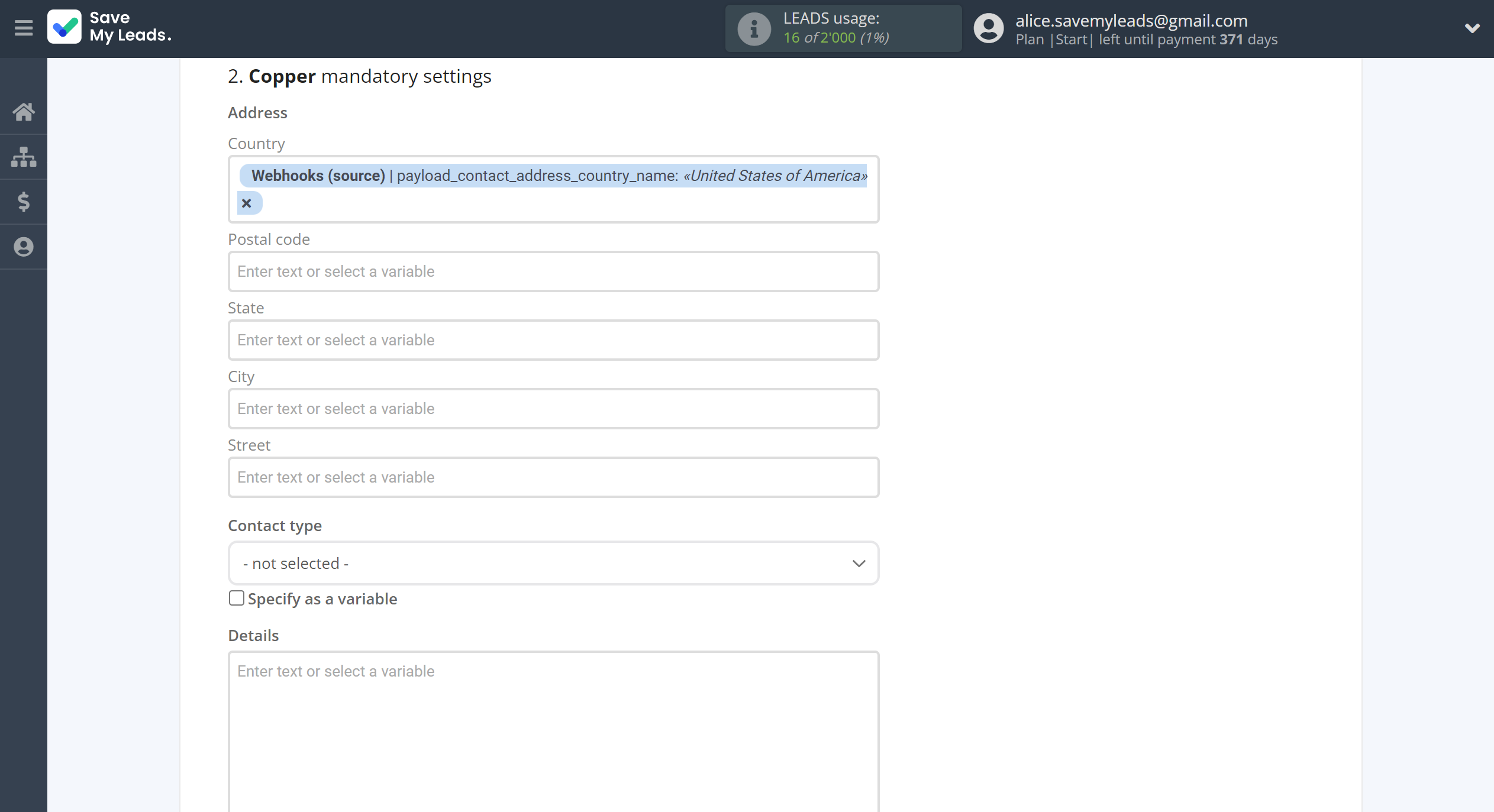 How to Connect Webhooks with Copper Create Contacts | Assigning fields How to Connect Webhooks with Copper Create Contacts | Assigning fields