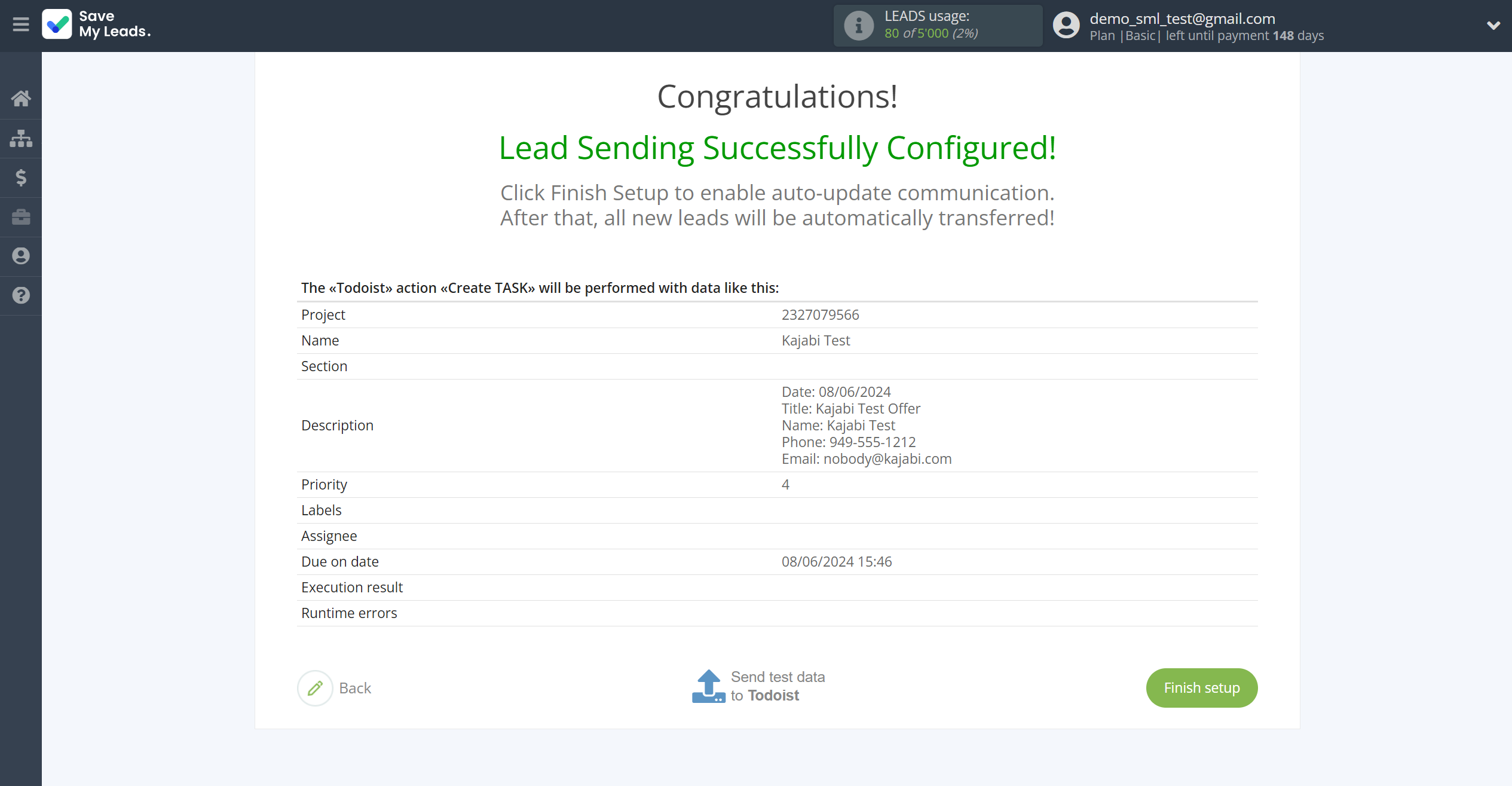 How to Connect Webhooks with Todoist | Test data How to Connect Webhooks with Todoist | Test data